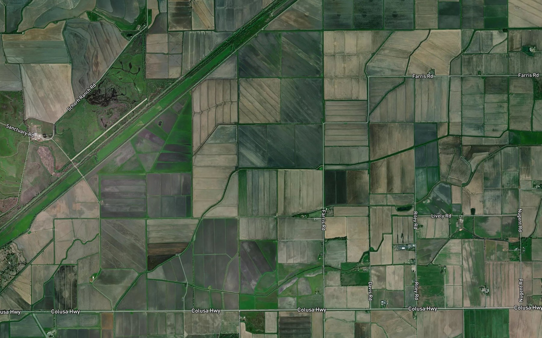 Satellite map of the Main Drainage Canal