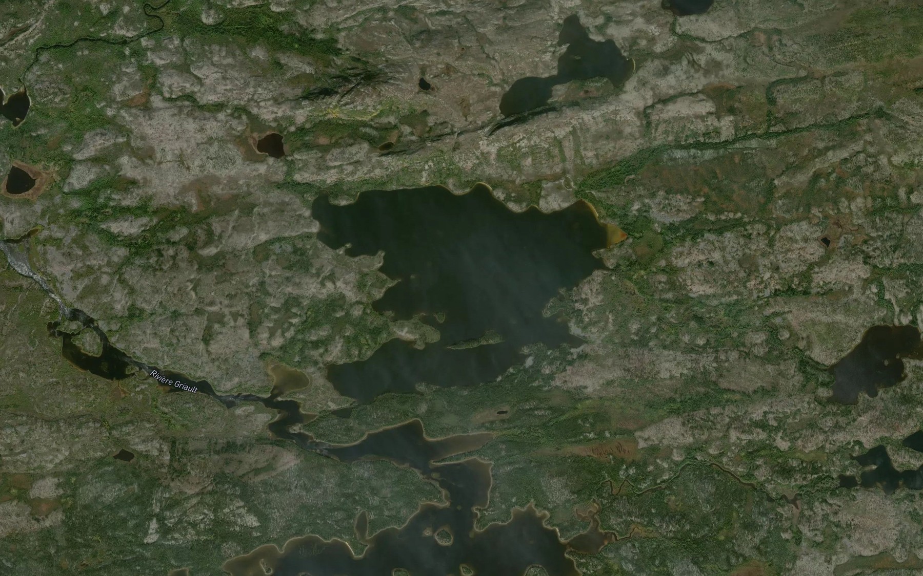 Satellite map of the Lac Kukamaw