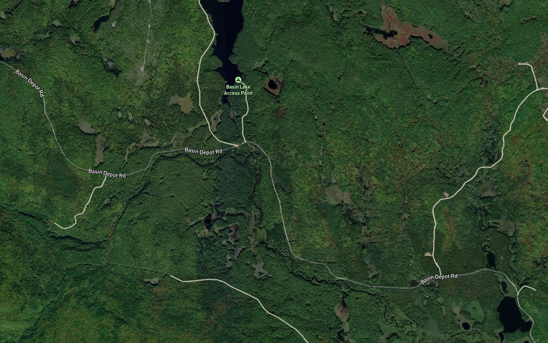 Satellite map of the Basin Creek