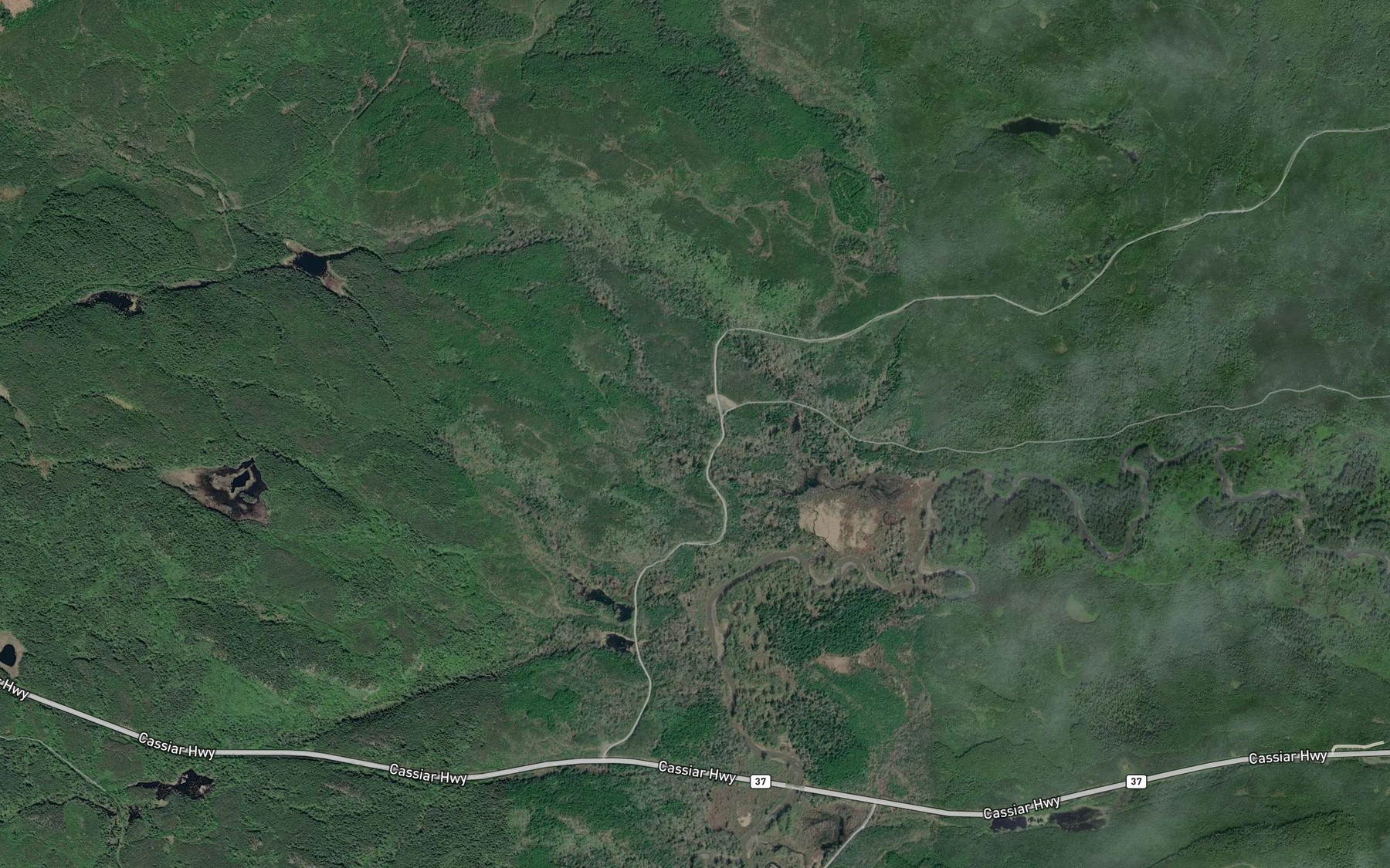 Satellite map of the Calmin Creek