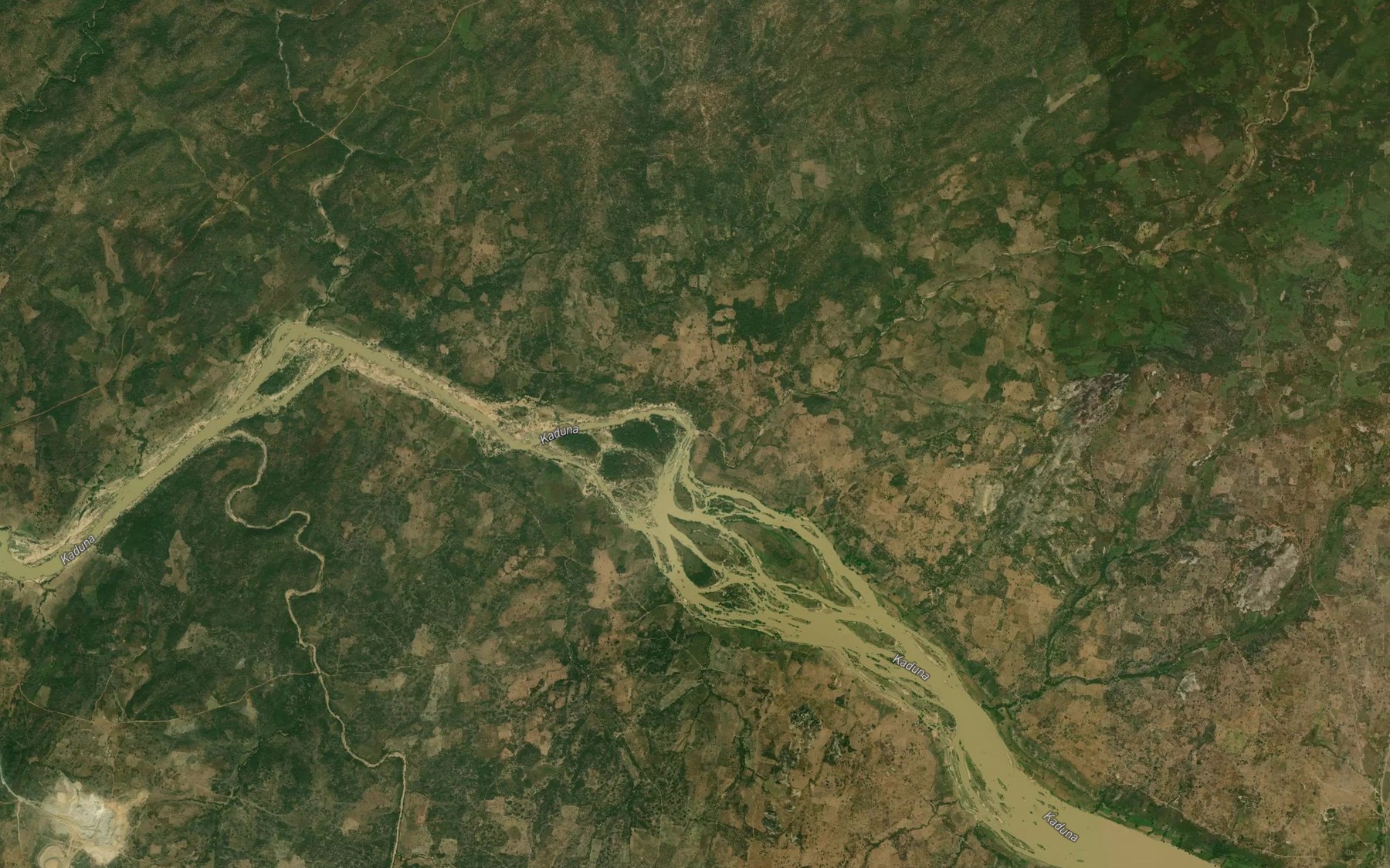 Satellite map of the River Kurkunu