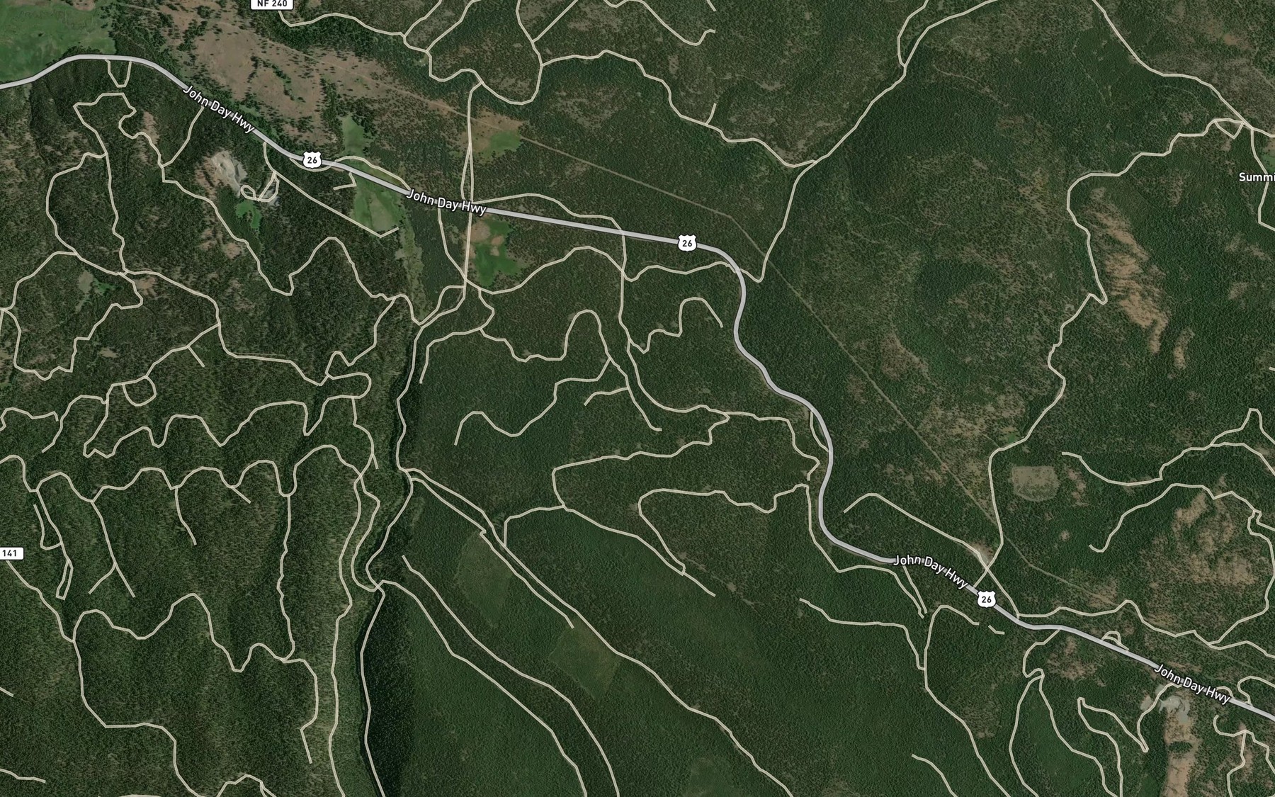 Satellite map of the Rock Creek Spring