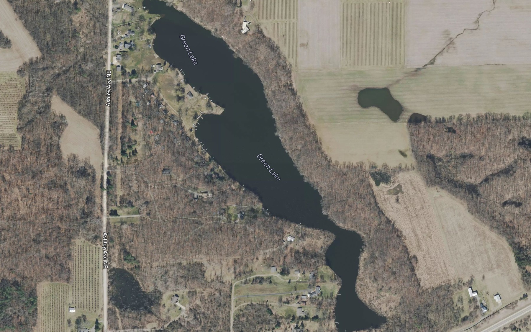 Satellite map of the Green Lake