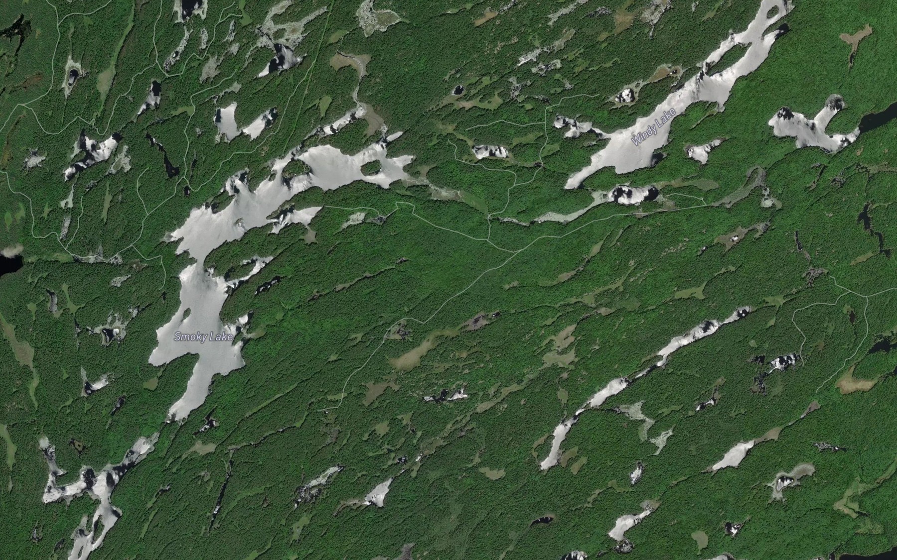 Satellite map of the Windy Creek