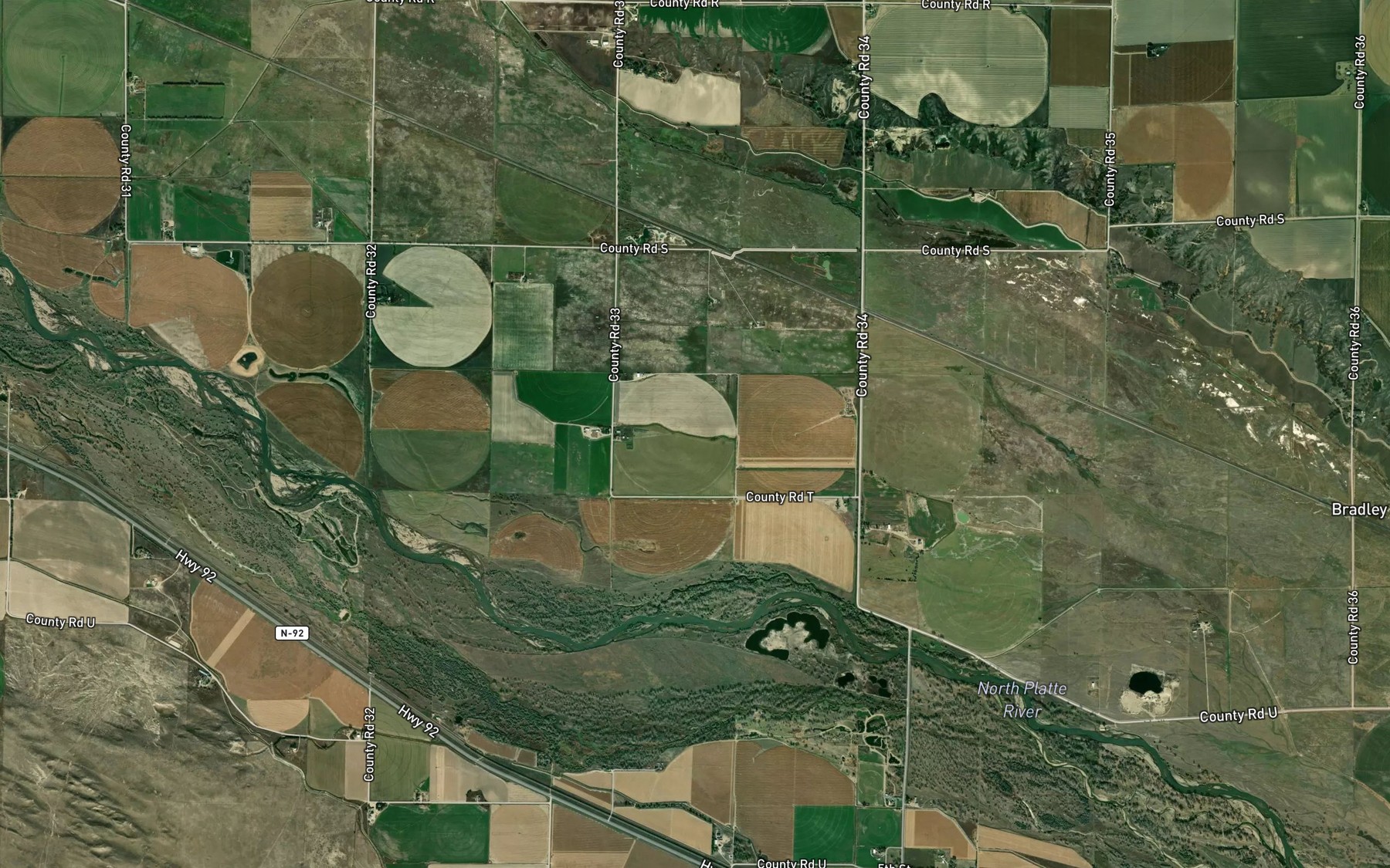 Satellite map of the Rangler Canal