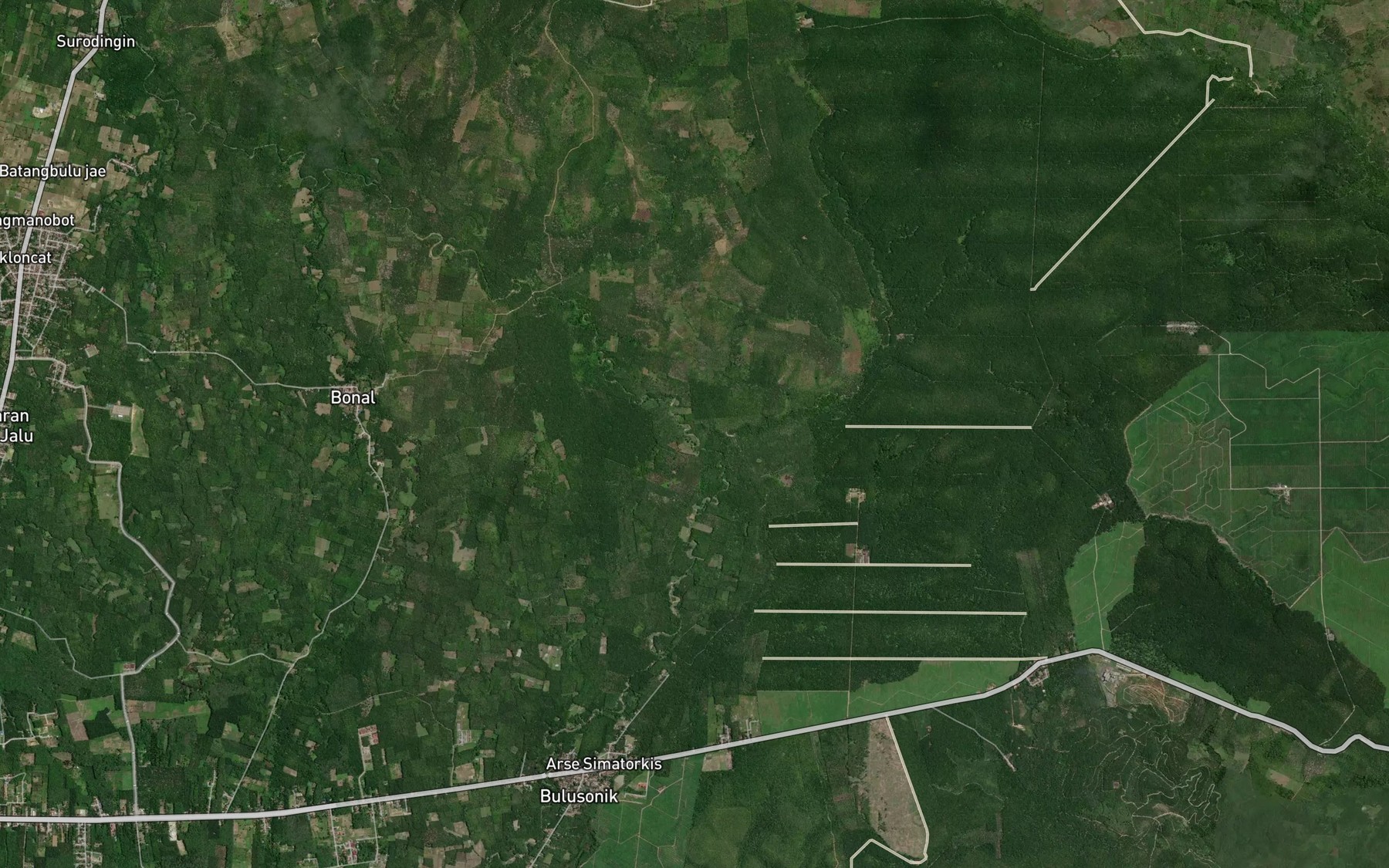 Satellite map of the Aek Hampesong