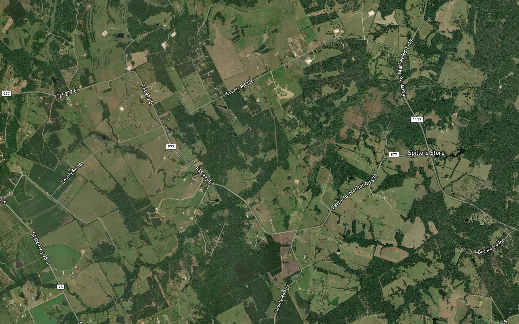 Satellite map of the Butler Branch