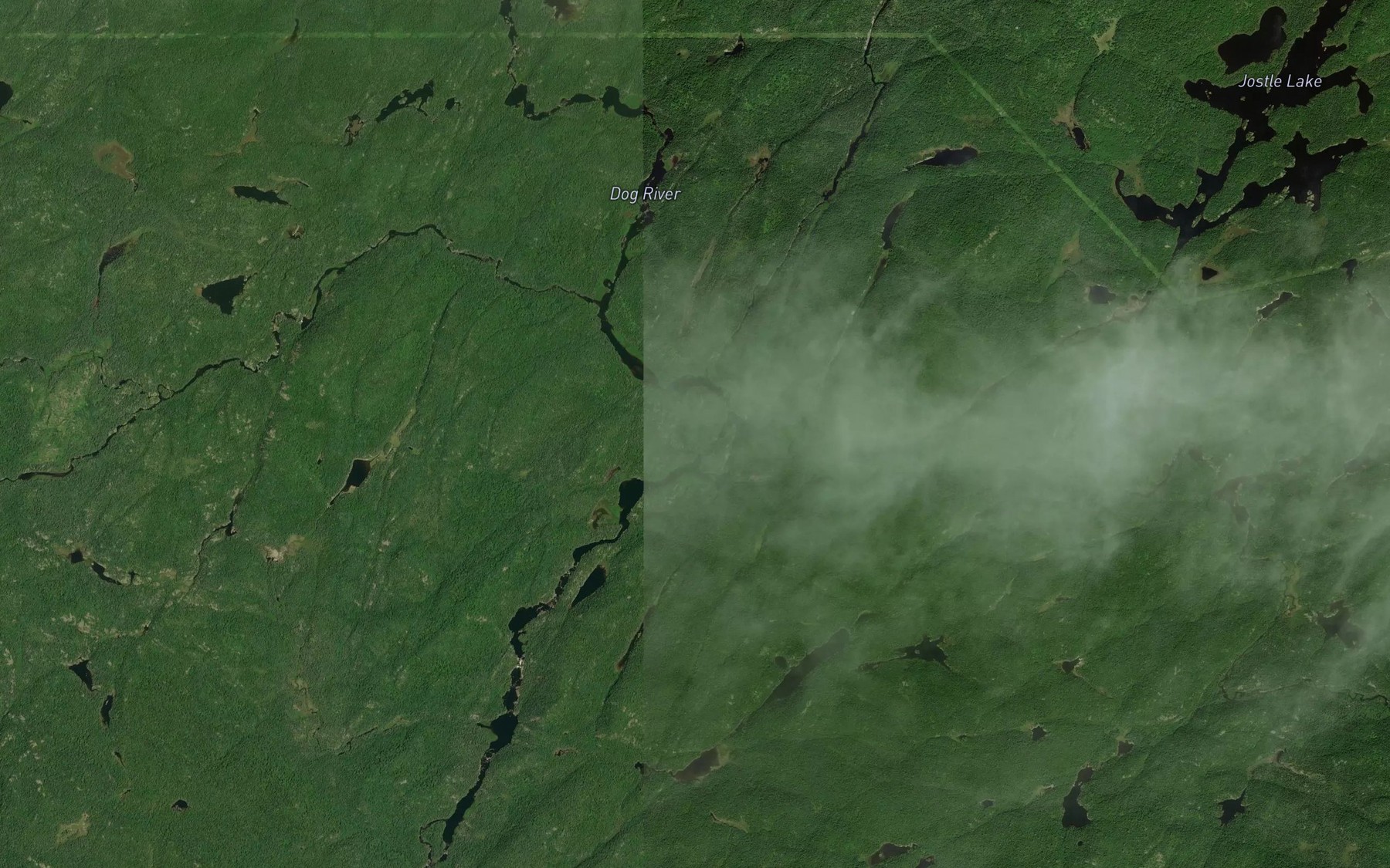 Satellite map of the Feather River