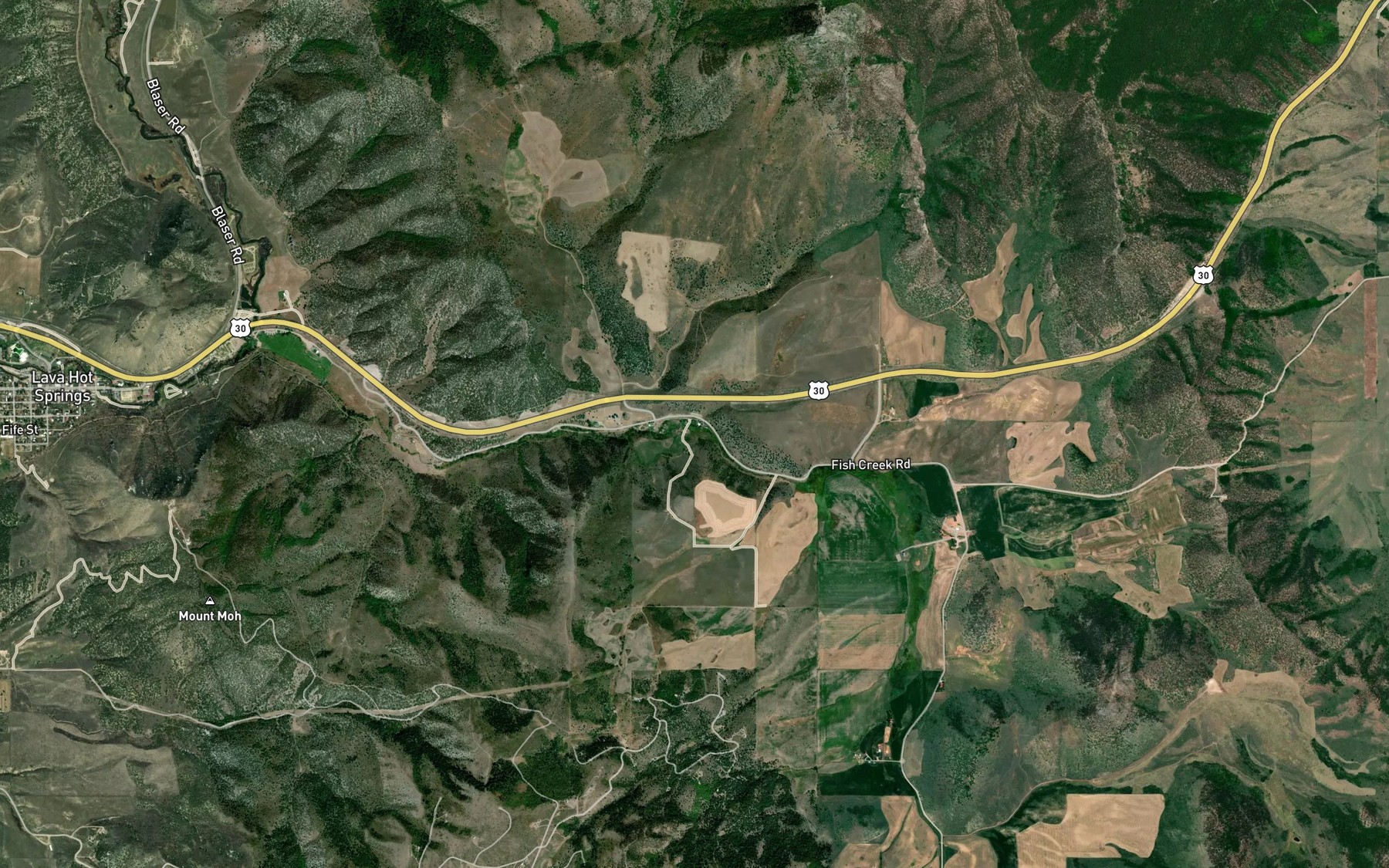 Satellite map of the Upper Spring