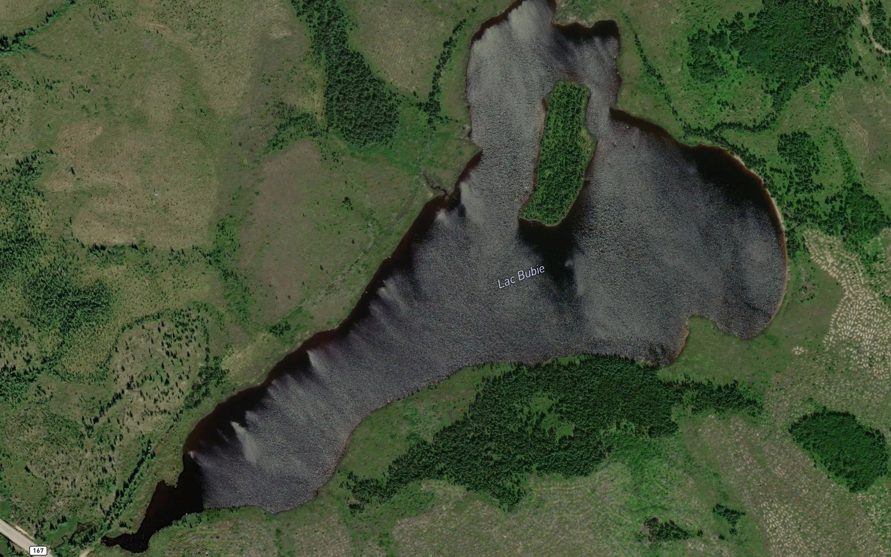 Satellite map of the Lac Bubie