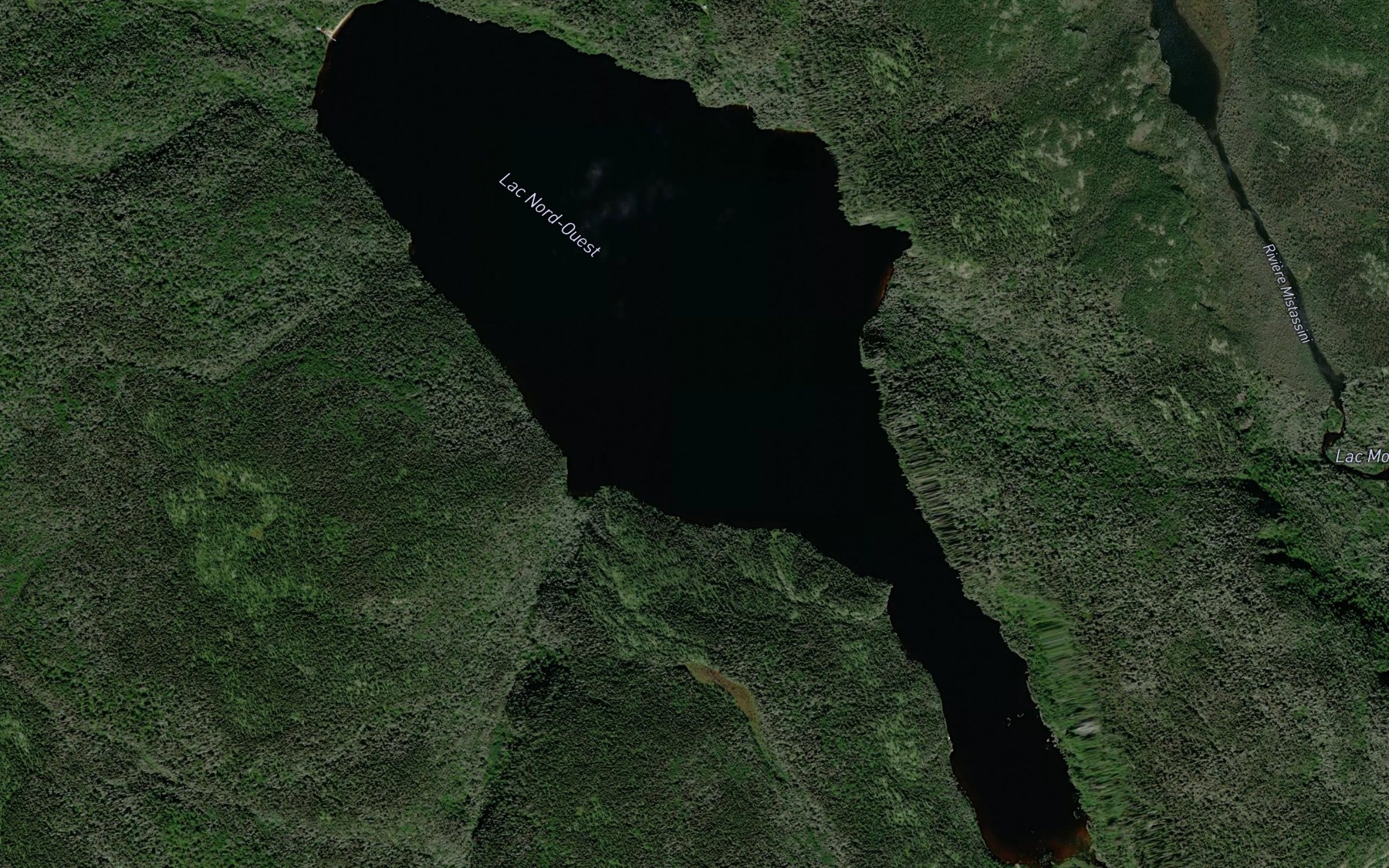 Satellite map of the Lac Nord-Ouest