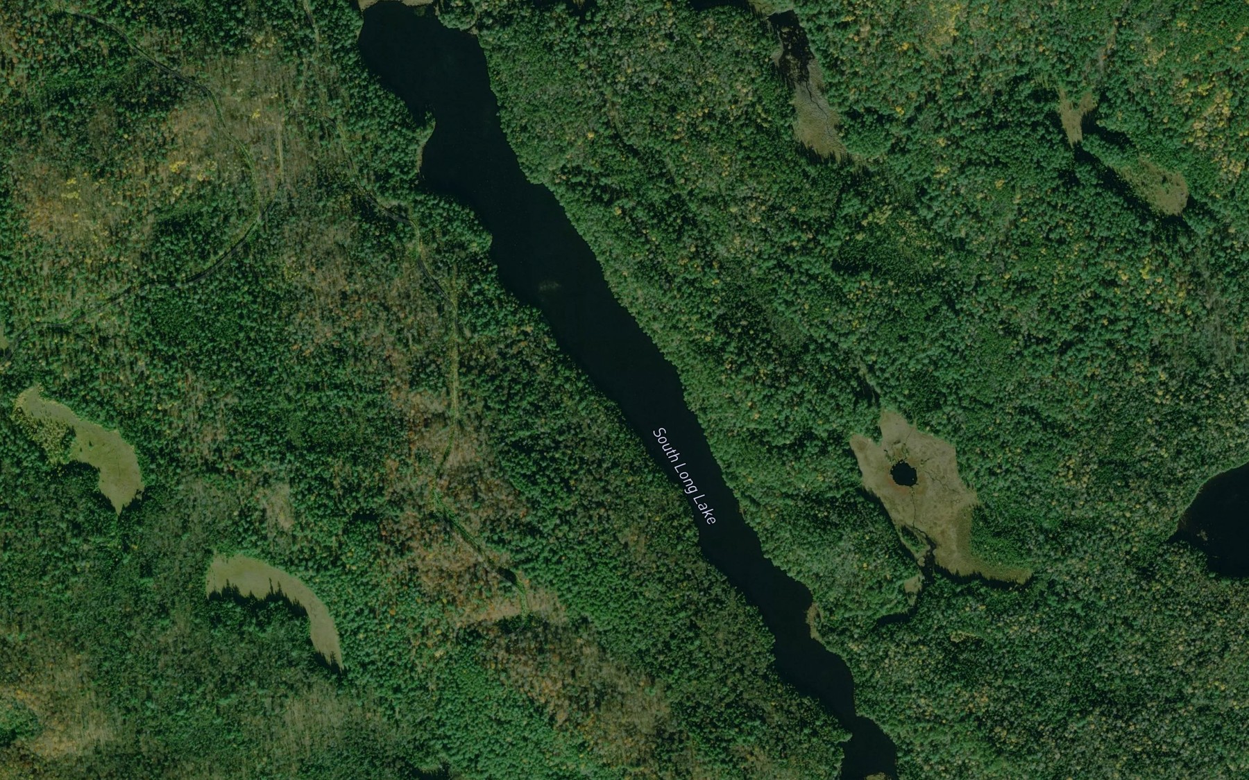Satellite map of the South Long Lake