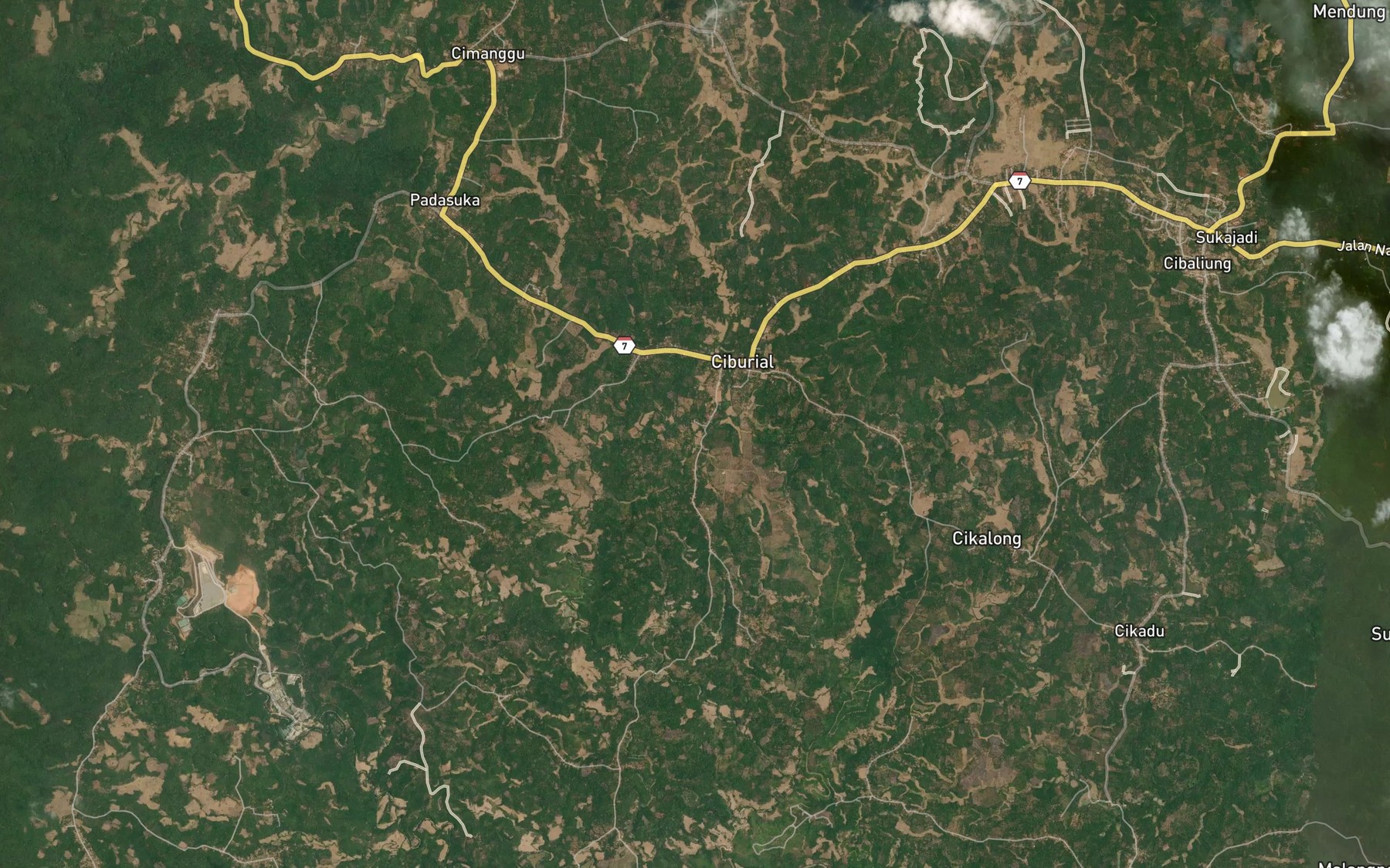 Satellite map of the Ci Sadang