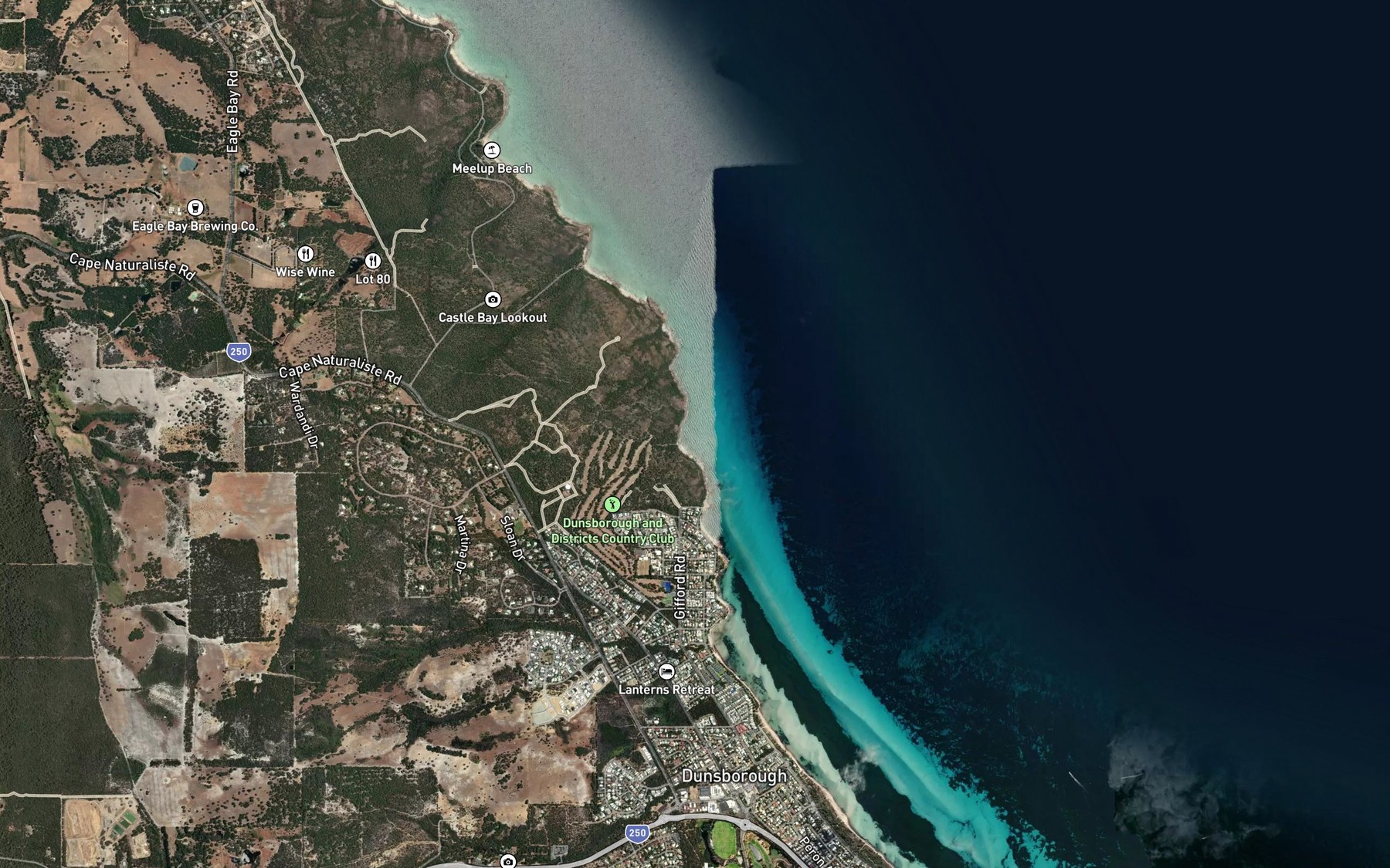 Satellite map of the Curtis Bay