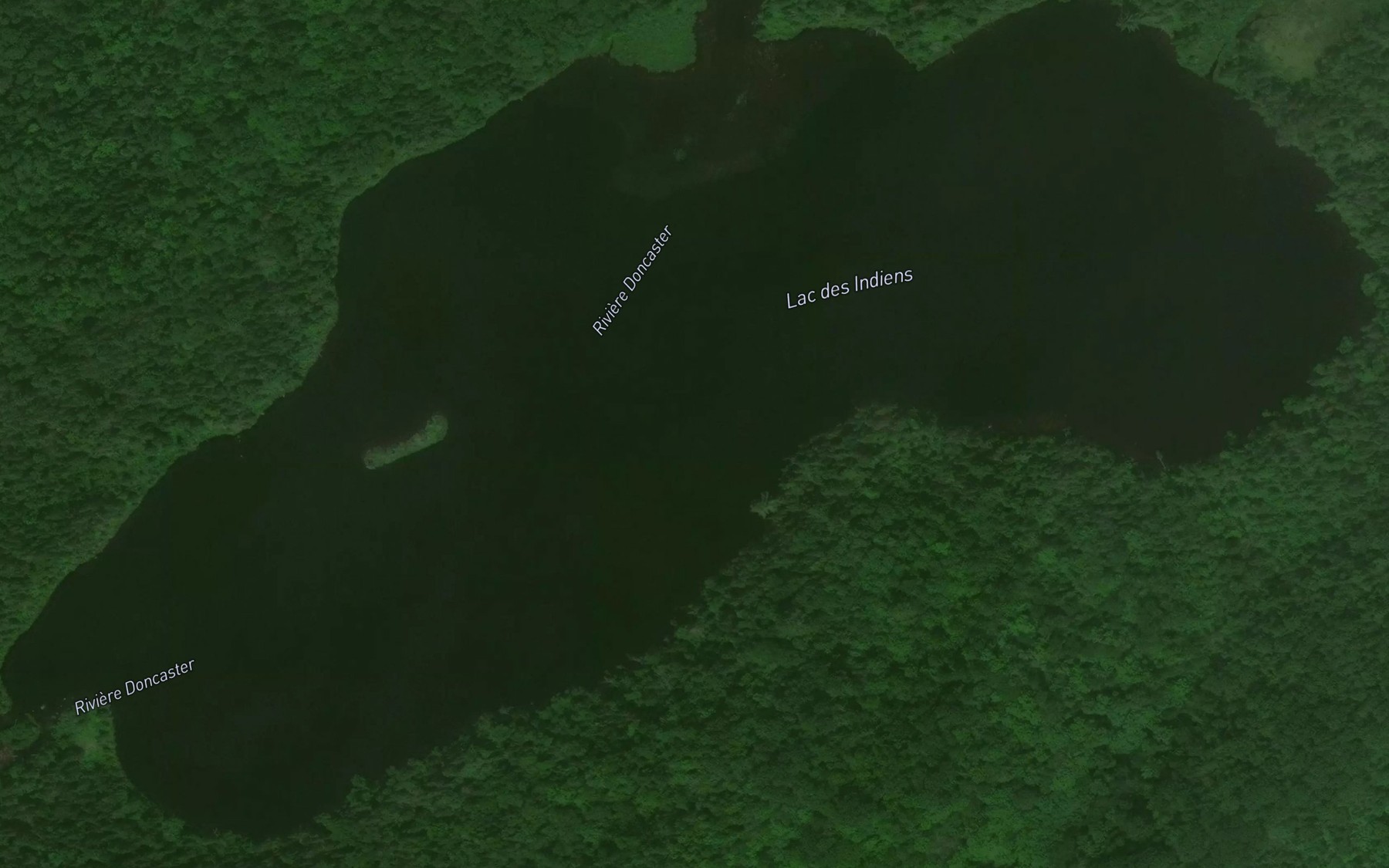 Satellite map of the Lac des Indiens