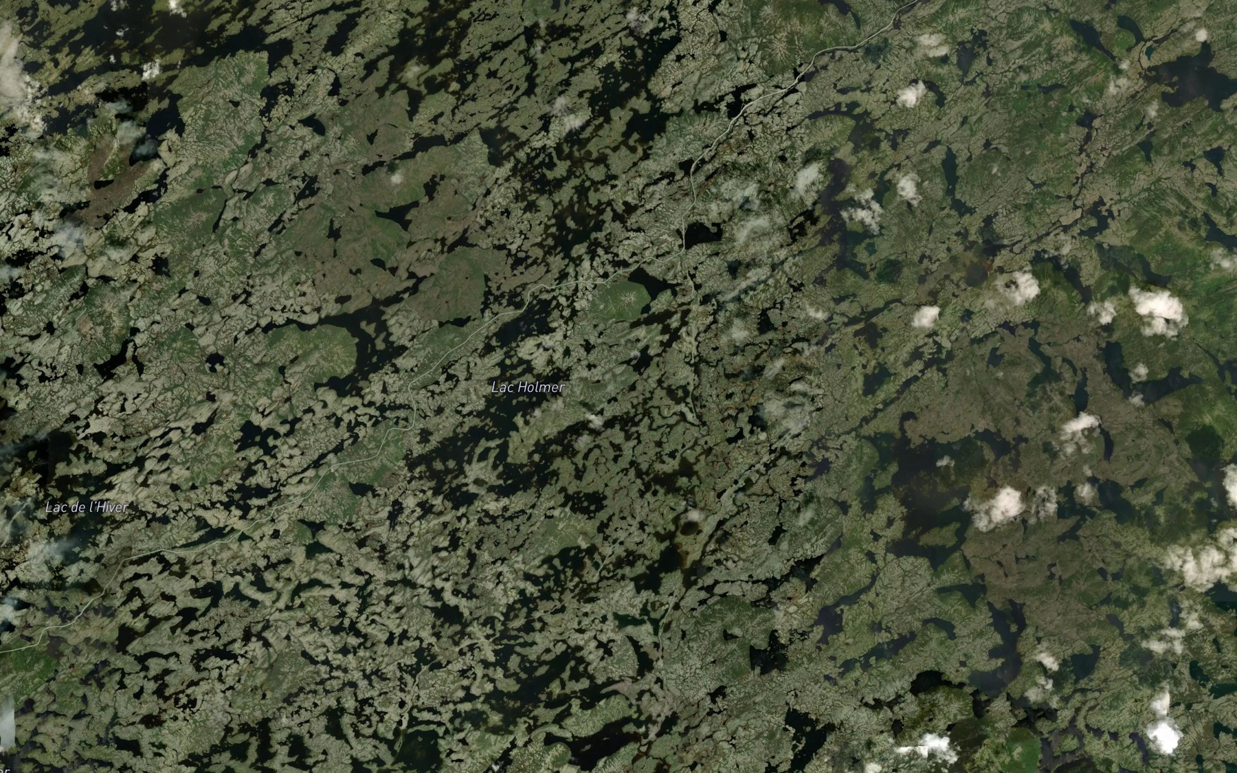 Satellite map of the Lac Holmer