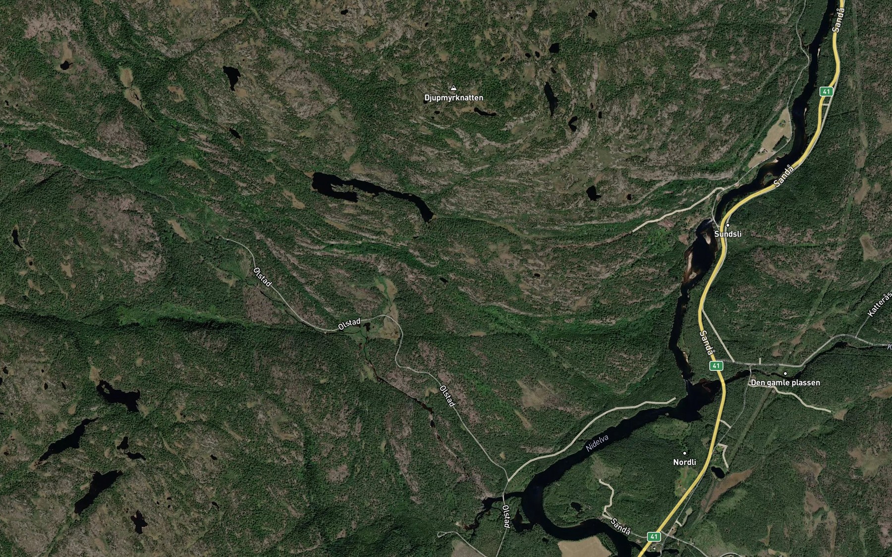 Satellite map of the Sprangstjorna