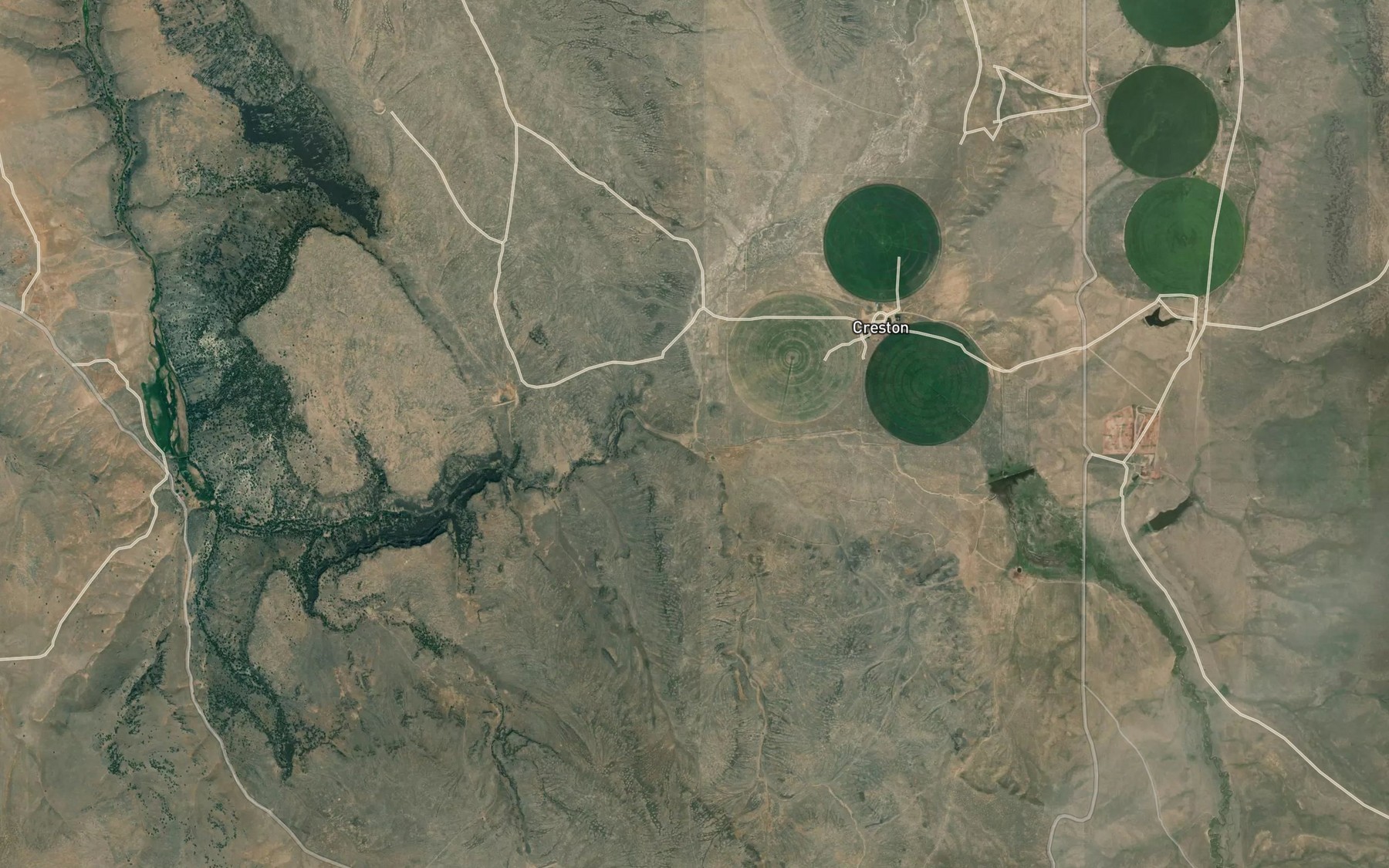 Satellite map of the Star Creek