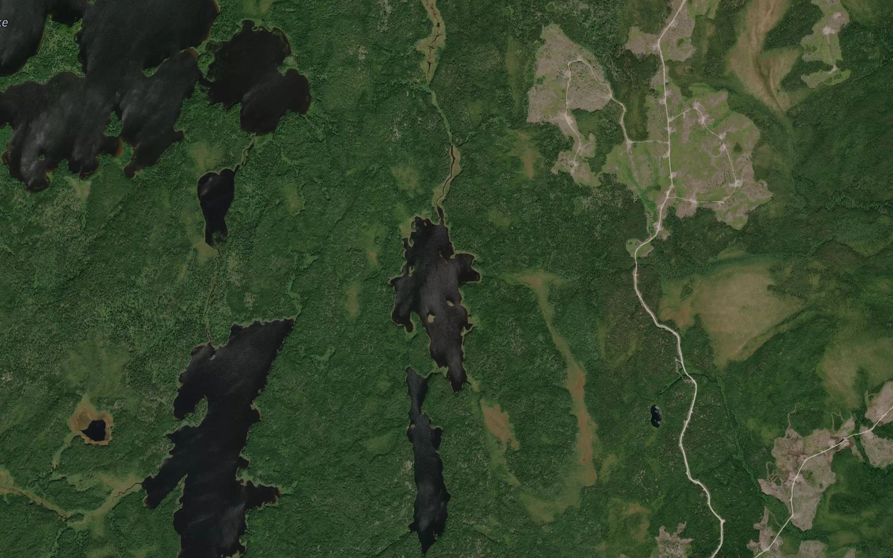 Satellite map of the South Wagner Lake