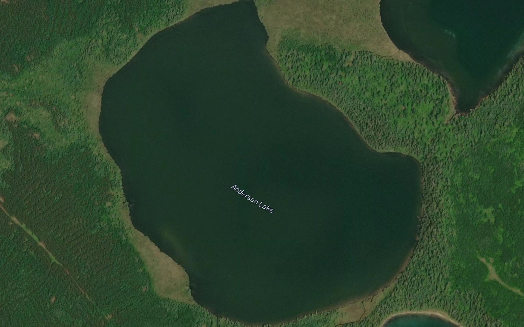 Satellite map of the Anderson Lake
