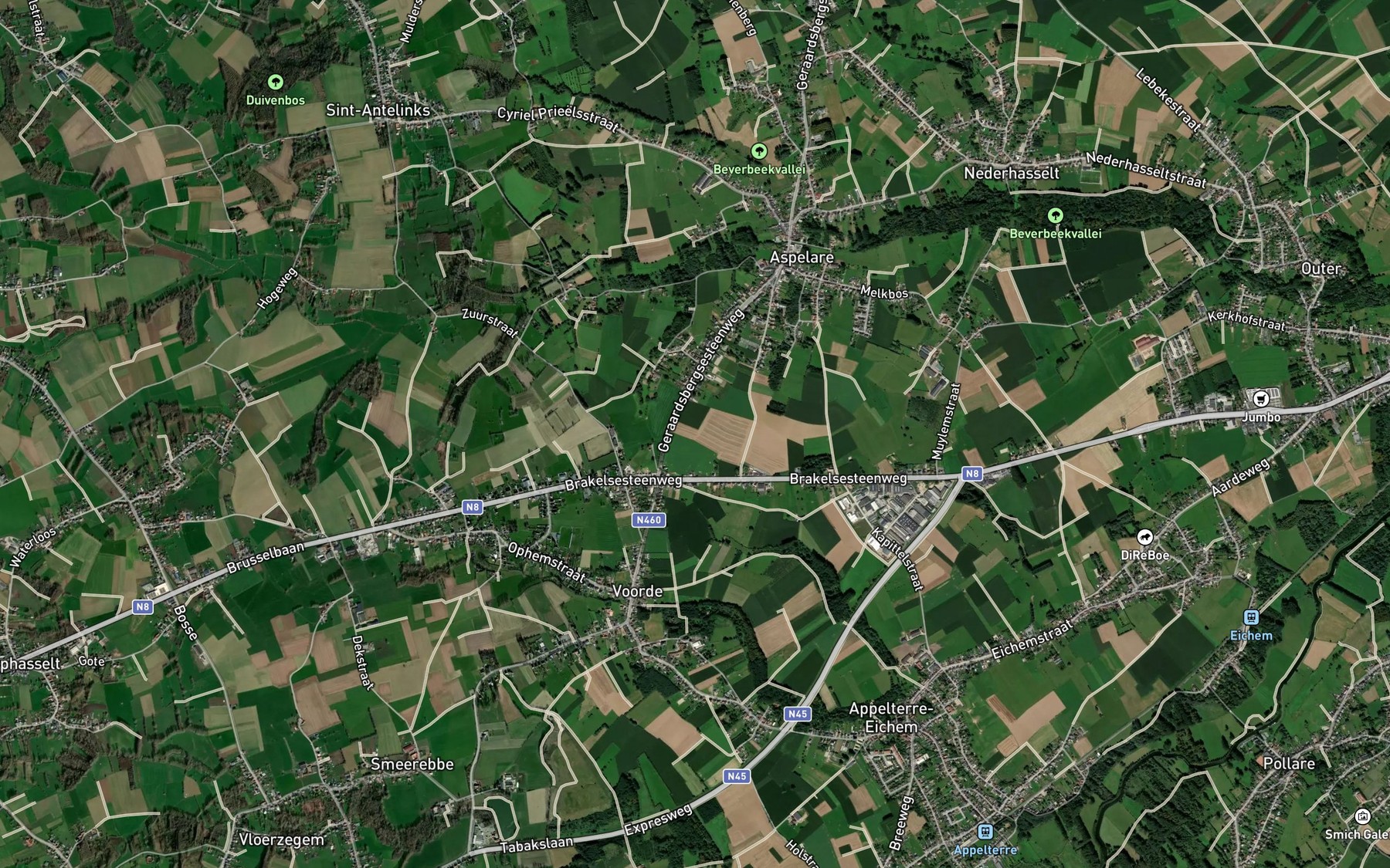 Satellite map of the Kabbeek