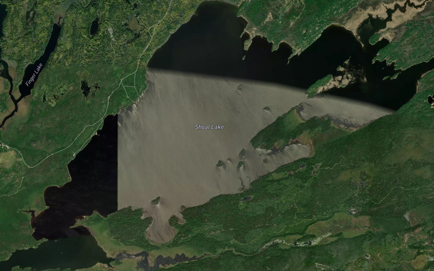 Satellite map of the Shoal Lake