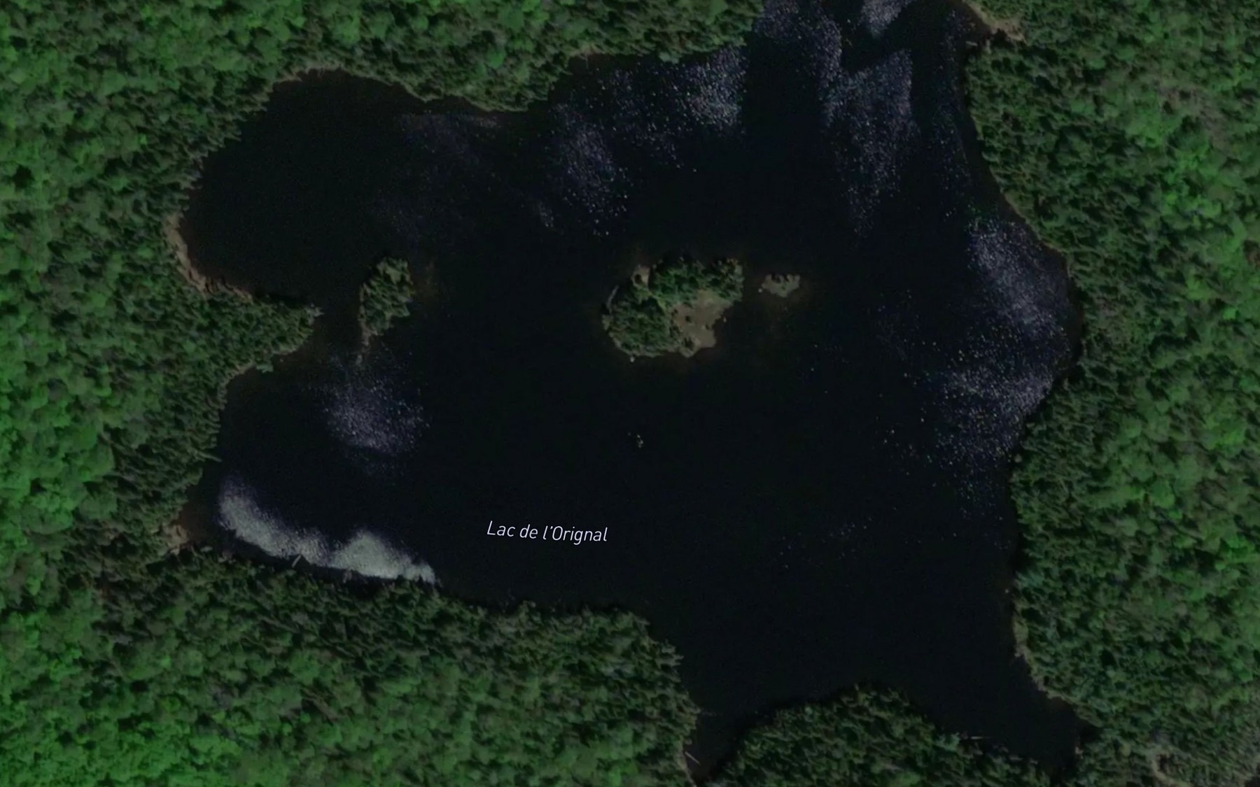 Satellite map of the Lac de l'Orignal