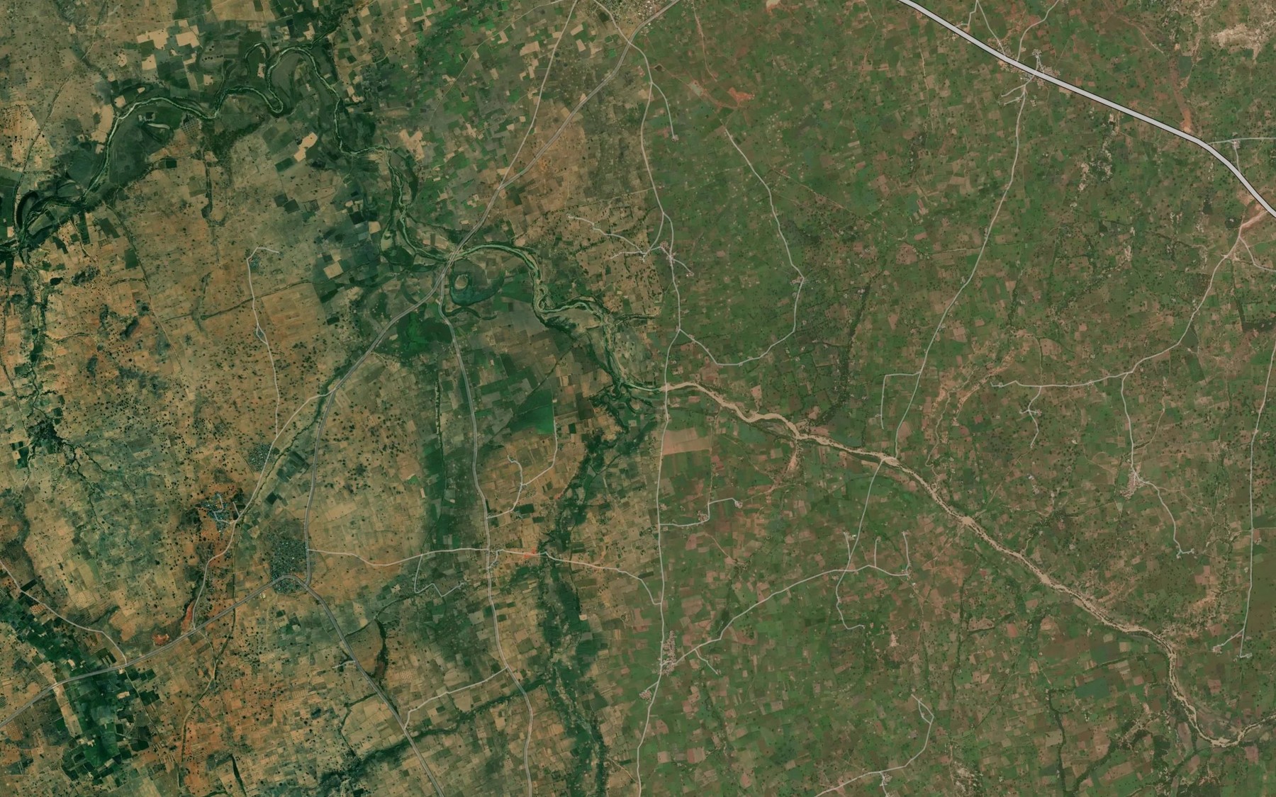 Satellite map of the River Kahugu
