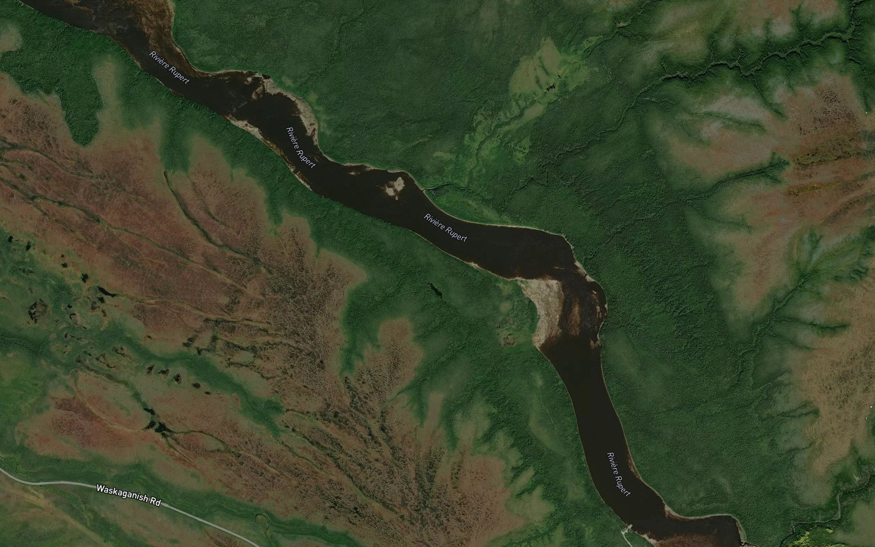 Satellite map of the Ruisseau Matawau