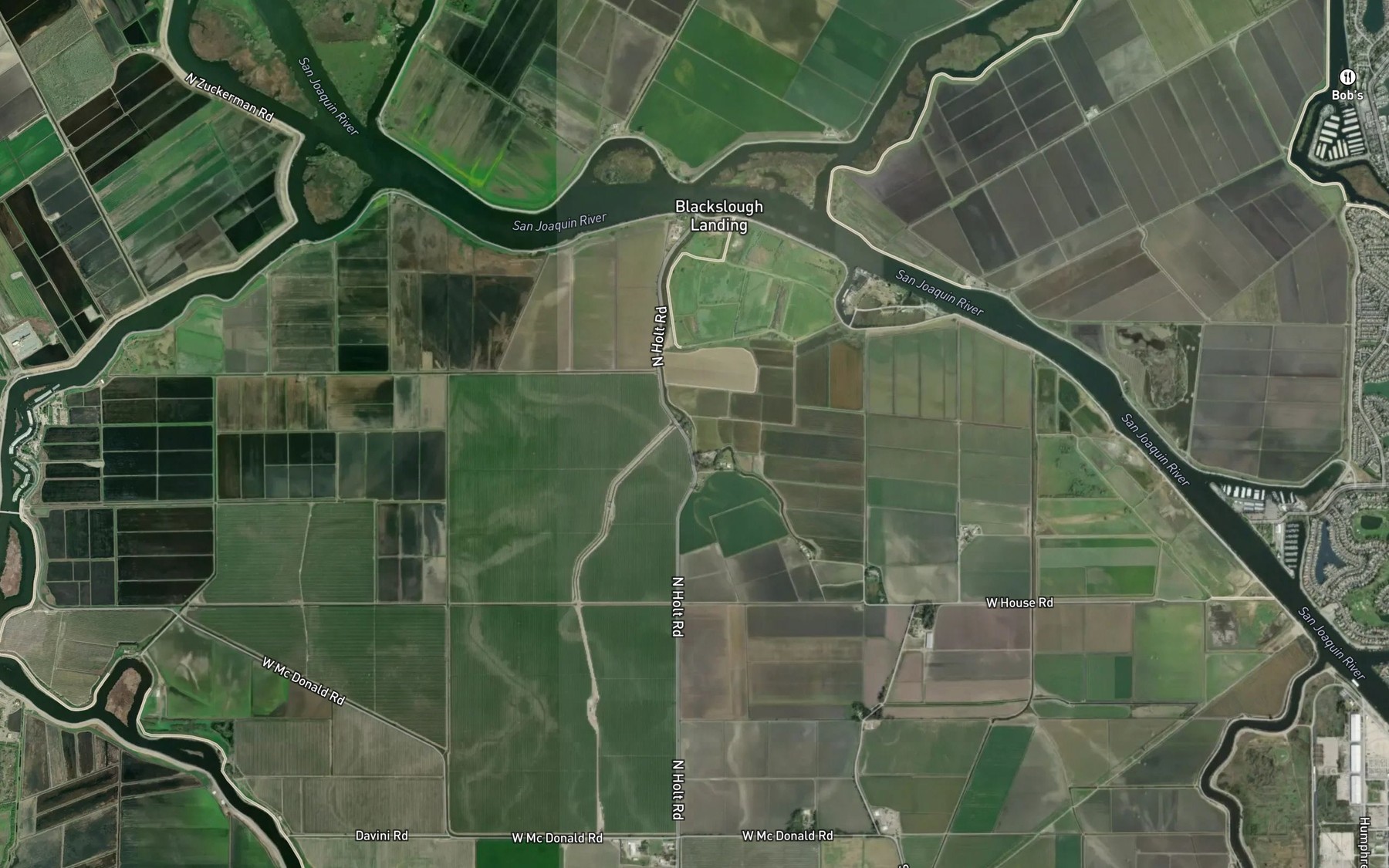 Satellite map of the Black Slough