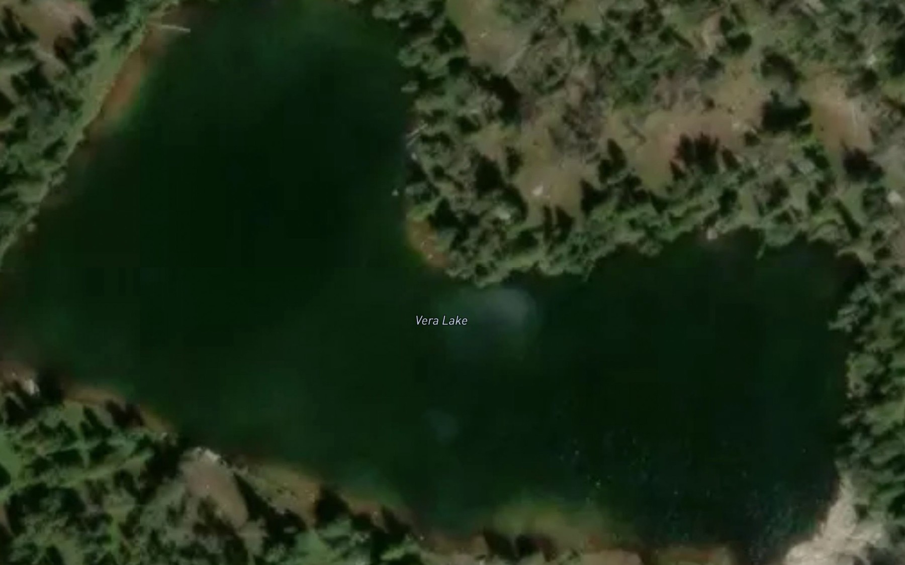 Satellite map of the Vera Lake