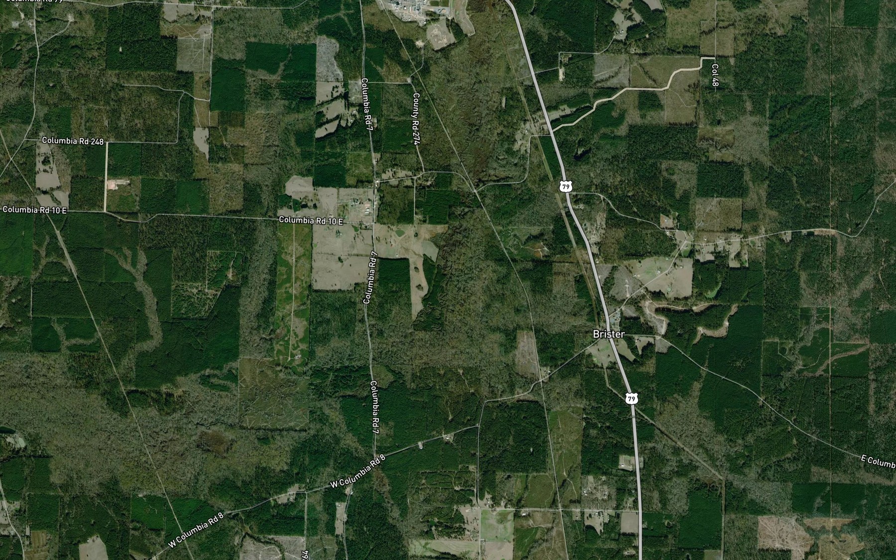 Satellite map of the Dry Creek