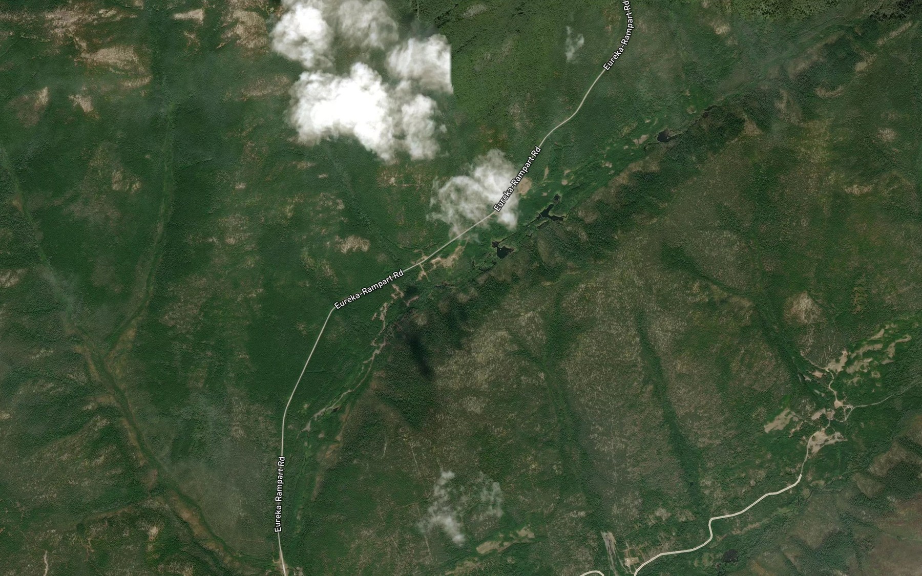 Satellite map of the Unanimous Creek