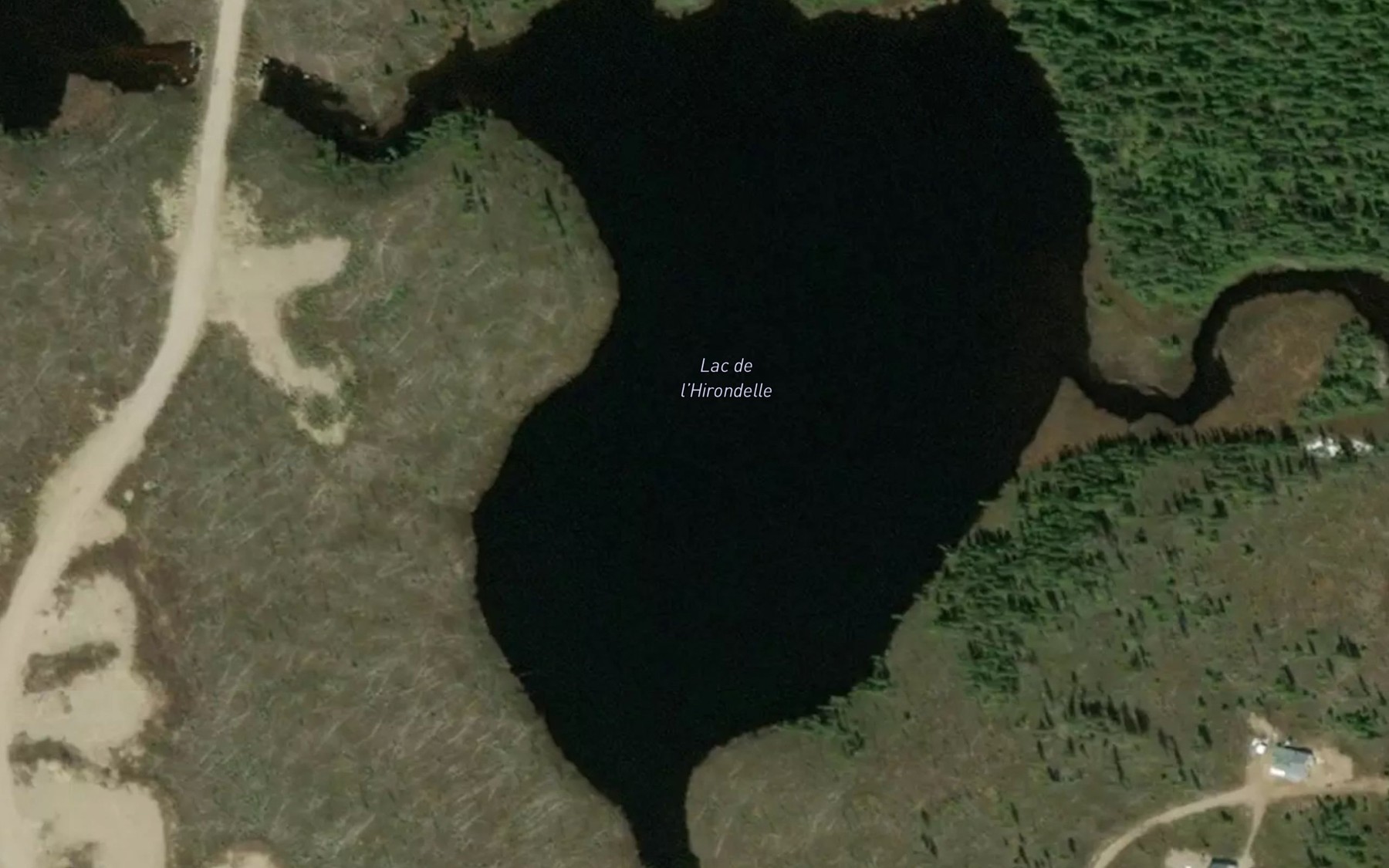 Satellite map of the Lac de l'Hirondelle
