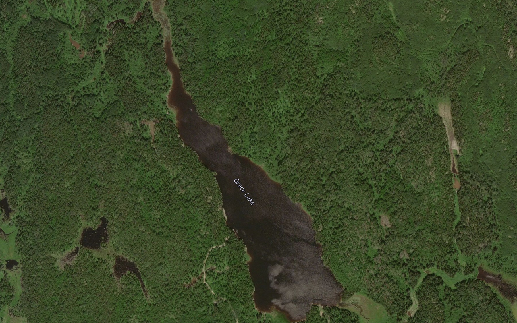 Satellite map of the Grace Lake