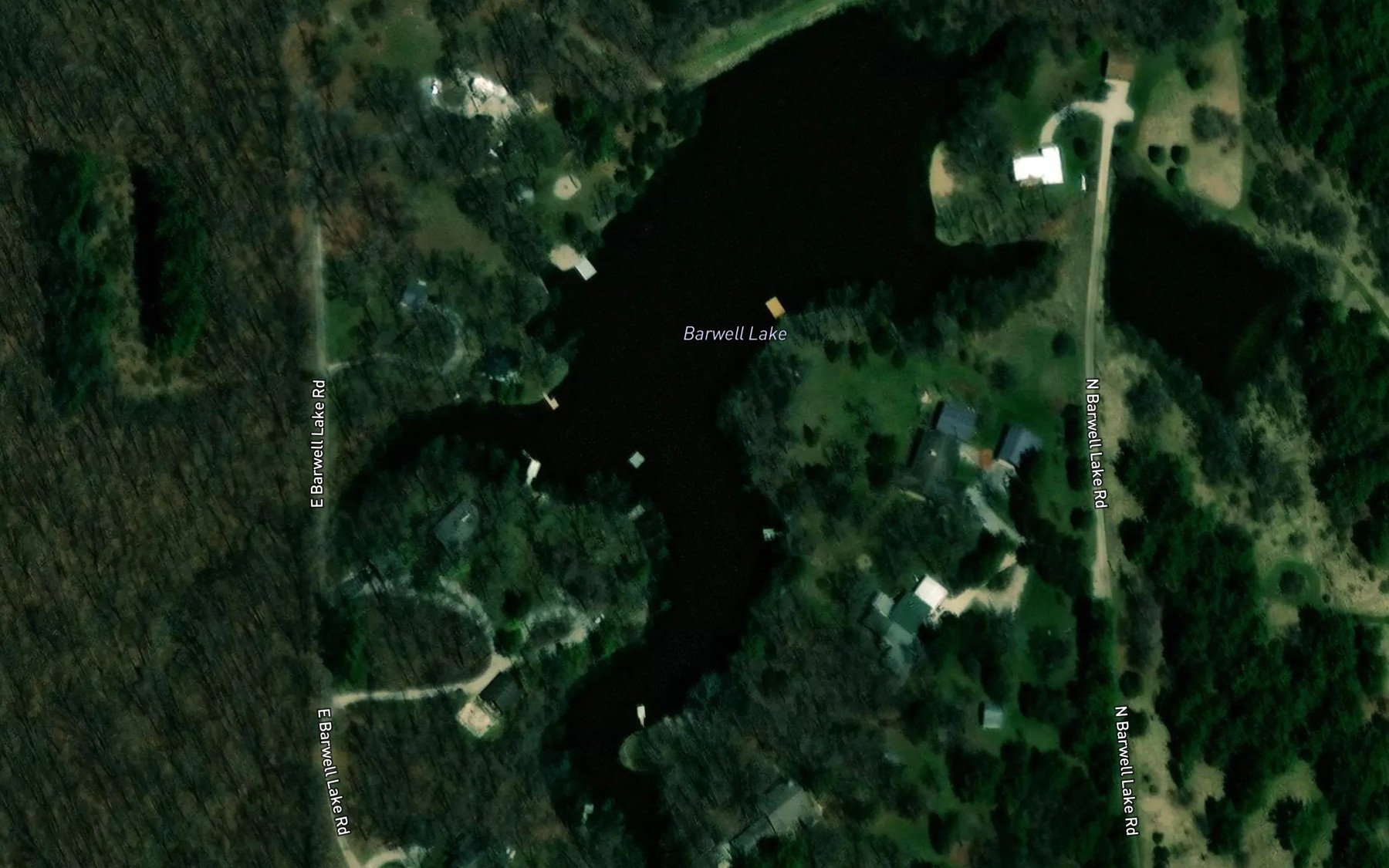 Satellite map of the Barwell Lake