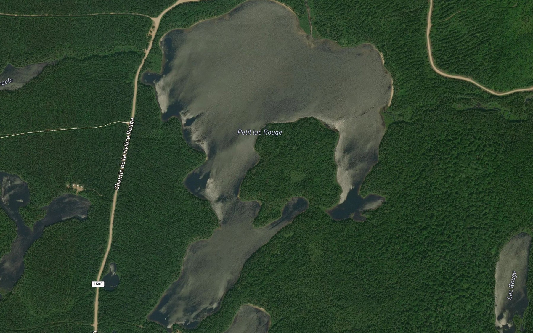 Satellite map of the Petit lac Rouge