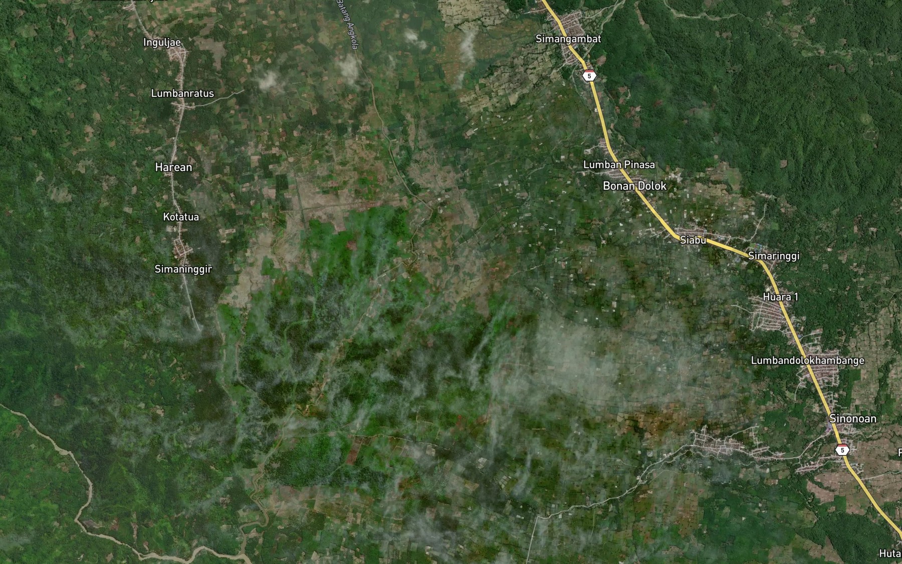 Satellite map of the Aek Latong