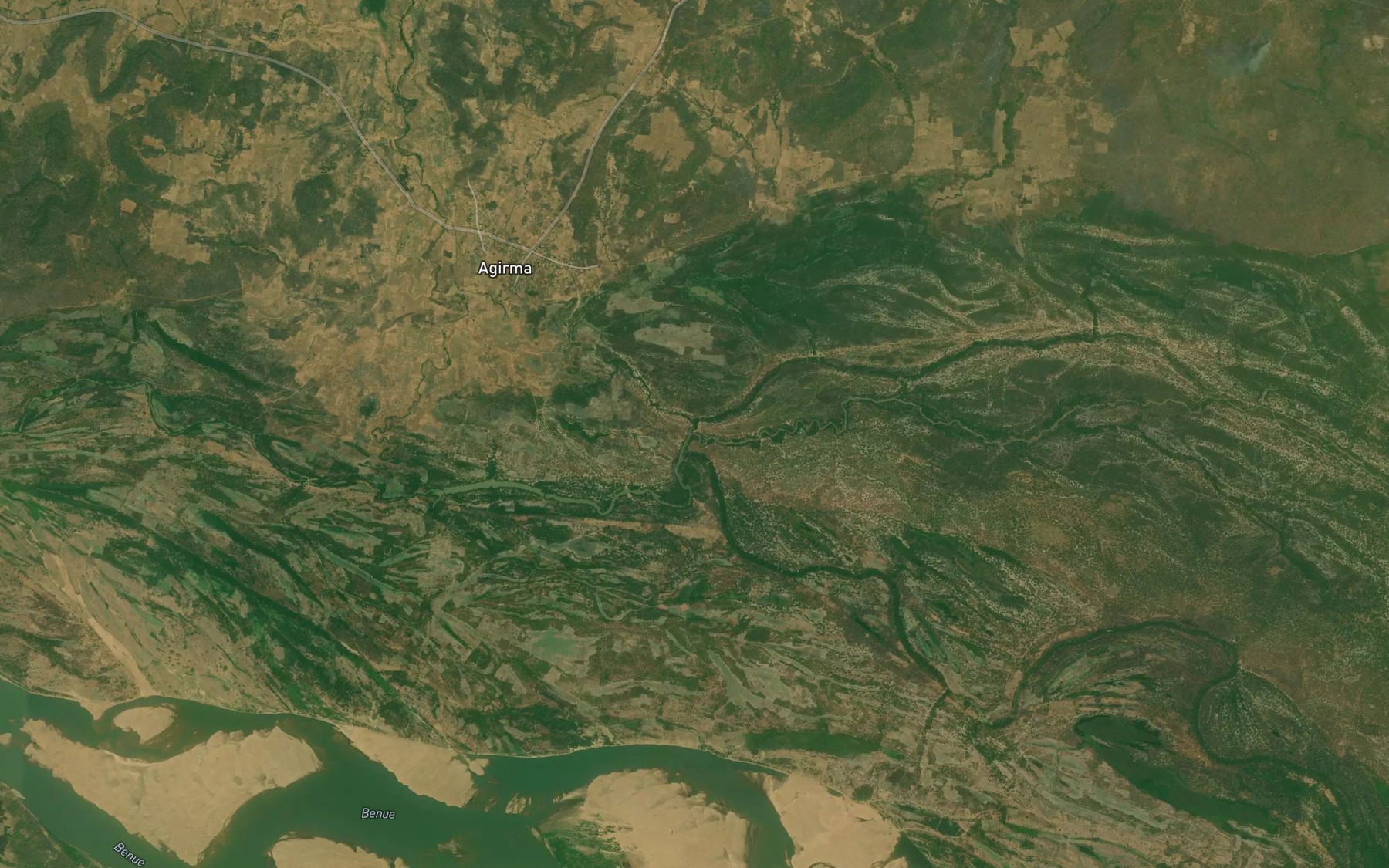 Satellite map of the River Ahina