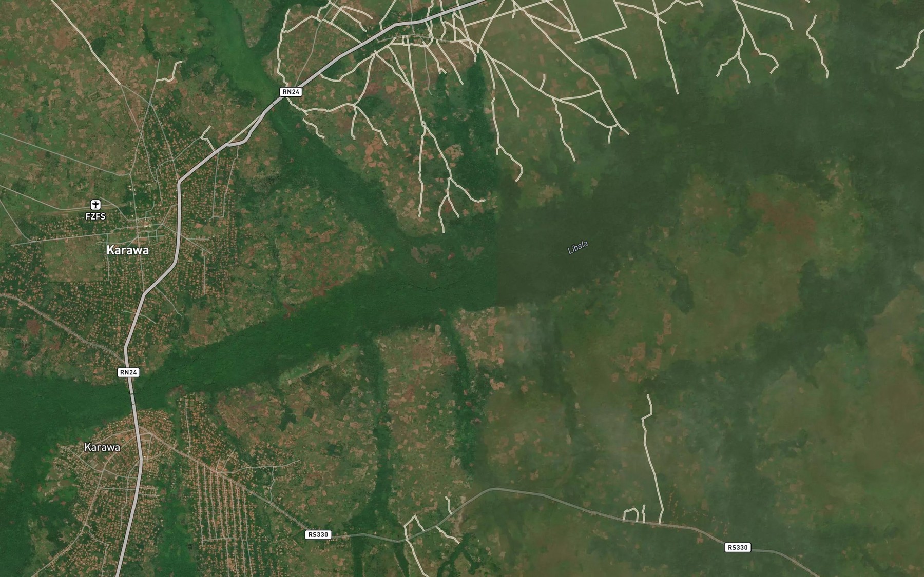 Satellite map of the Bonderi