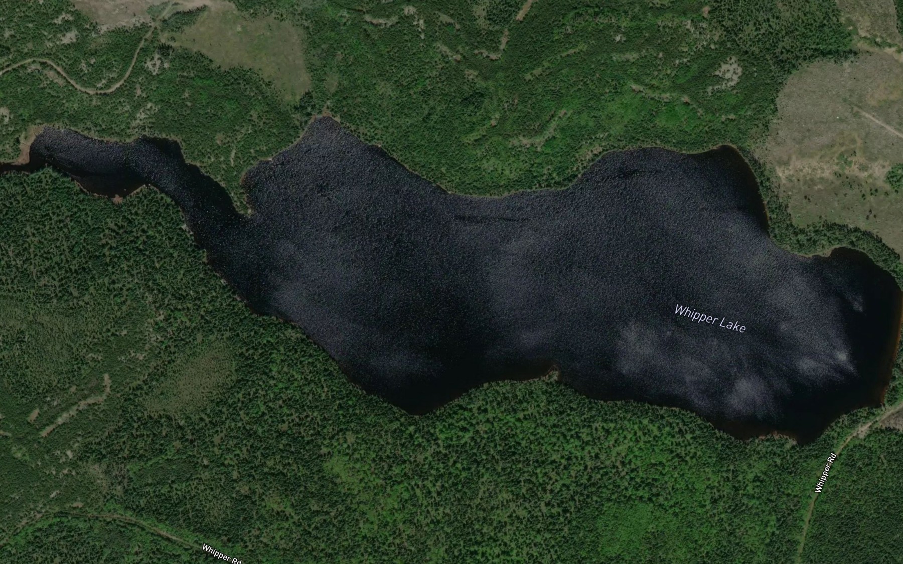 Satellite map of the Whipper Lake