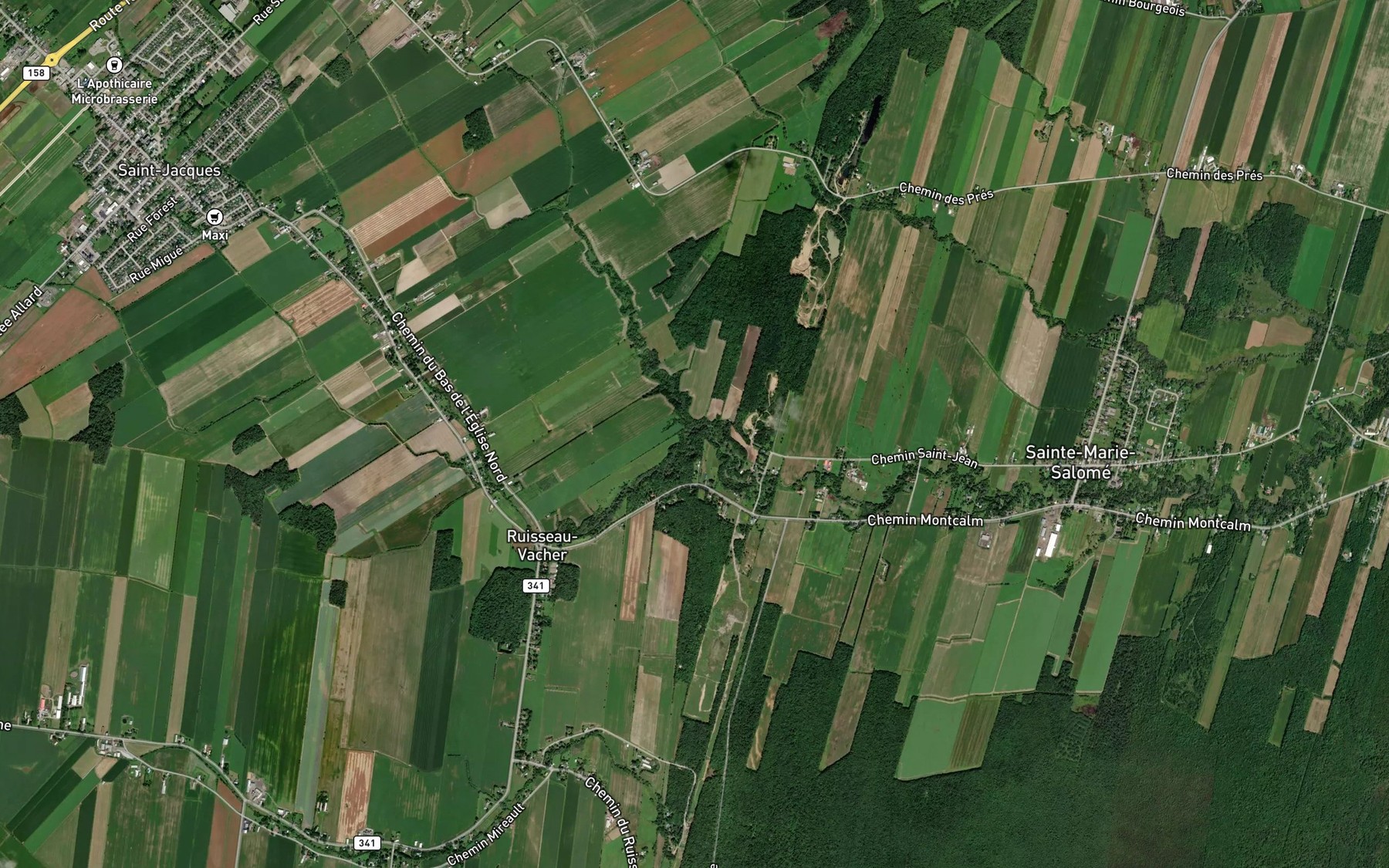 Satellite map of the Cours d'eau Gaston-Desrochers