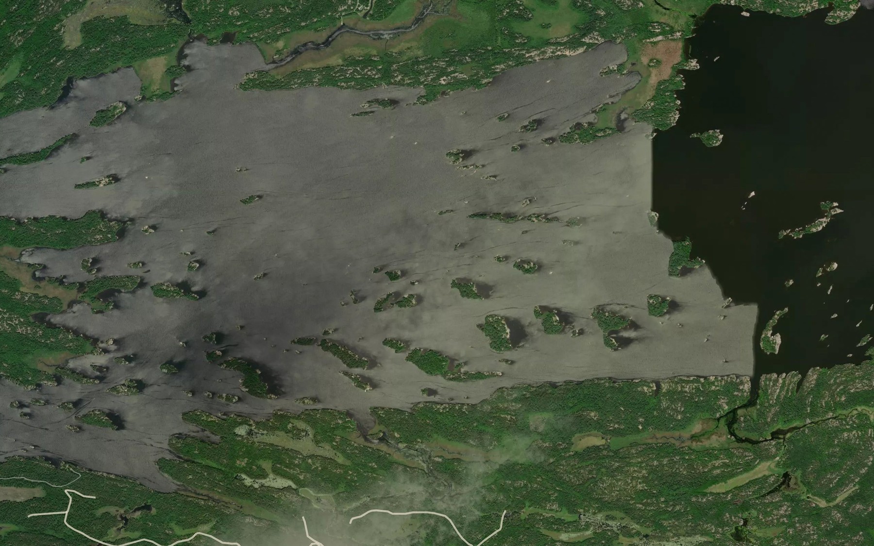 Satellite map of the West Bay