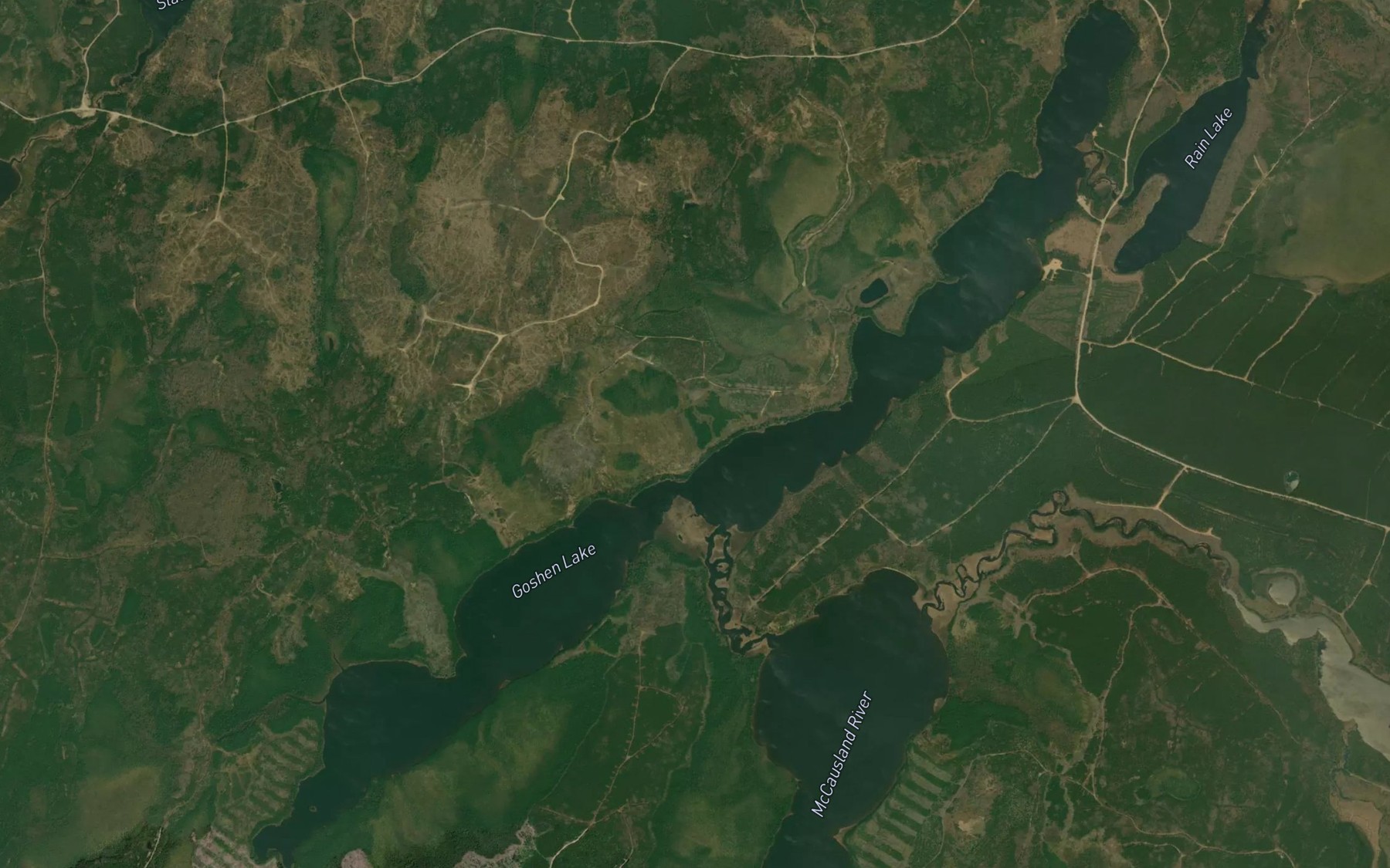 Satellite map of the Goshen Lake