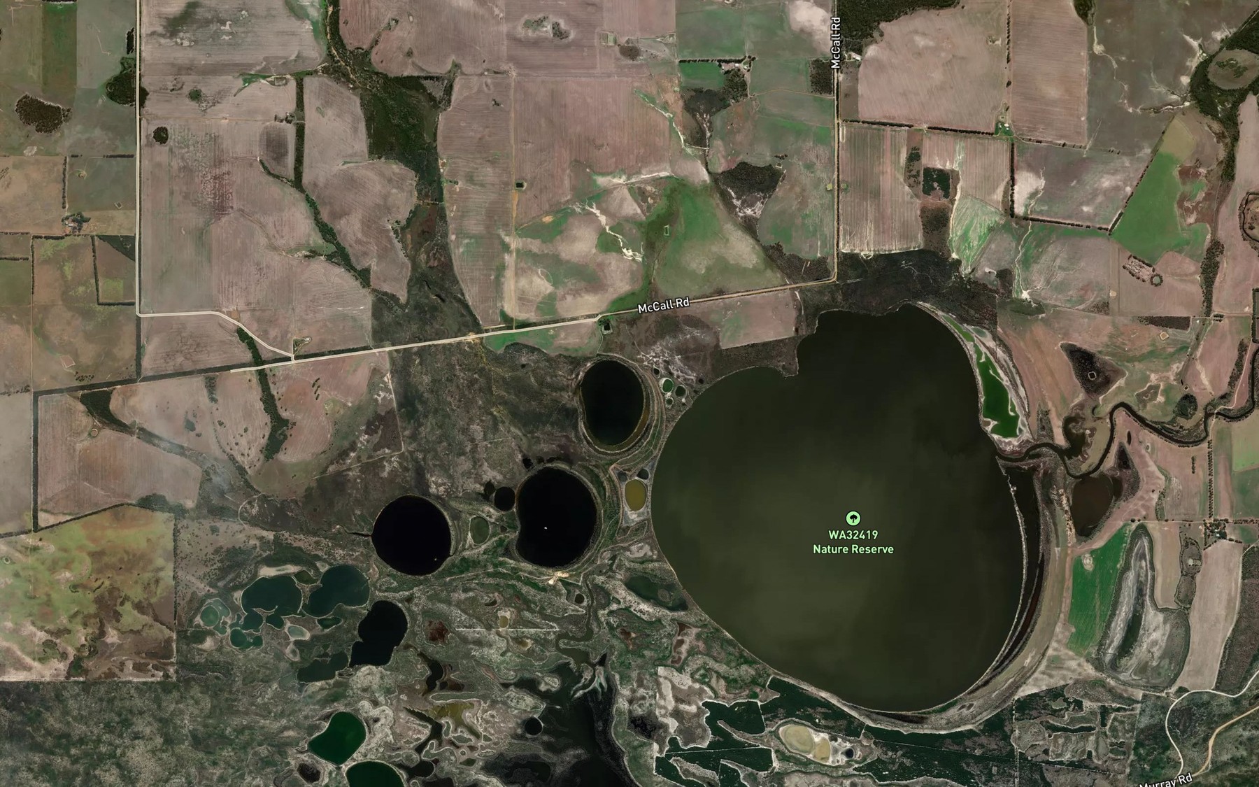 Satellite map of the Lake Carbul