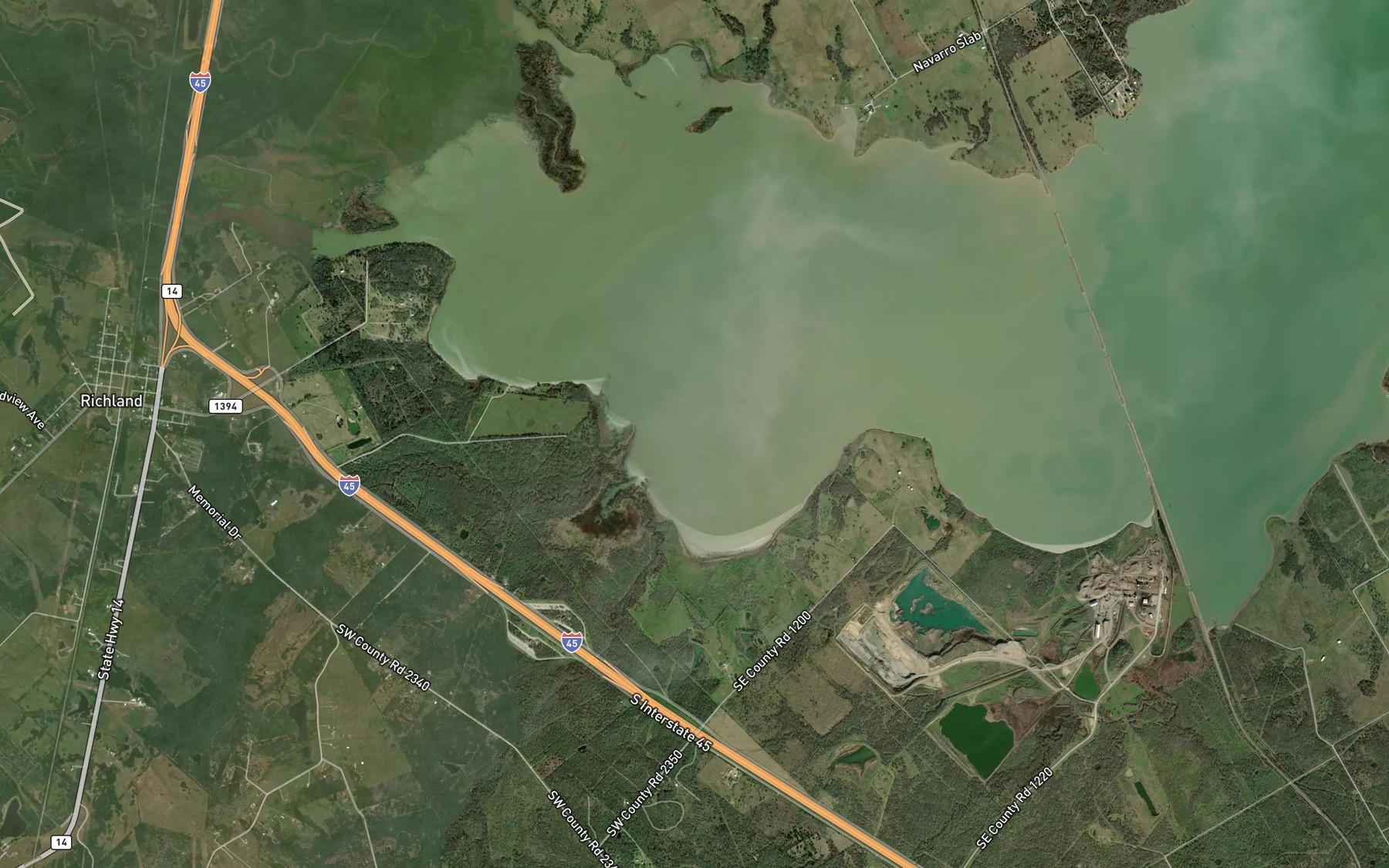 Satellite map of the Mesquite Creek