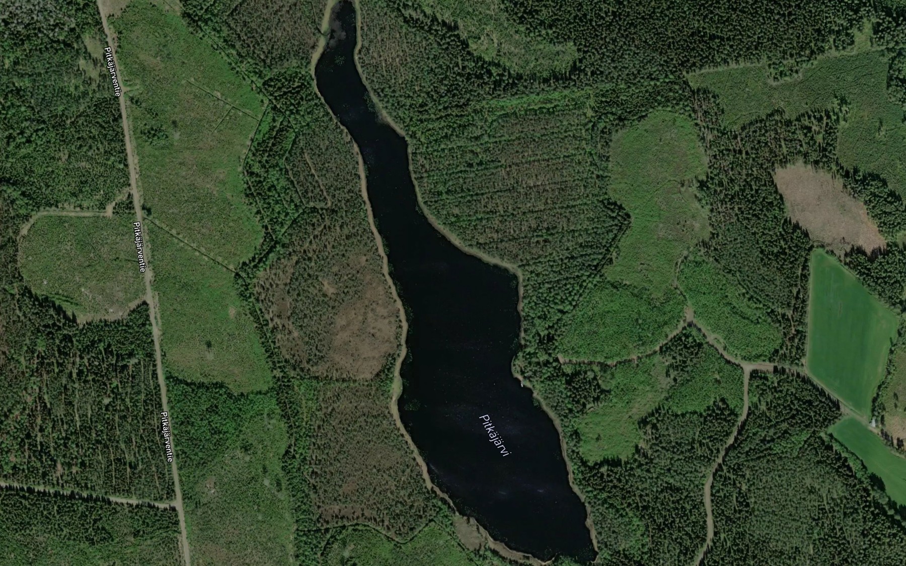 Satellite map of the Pitkaejaervi
