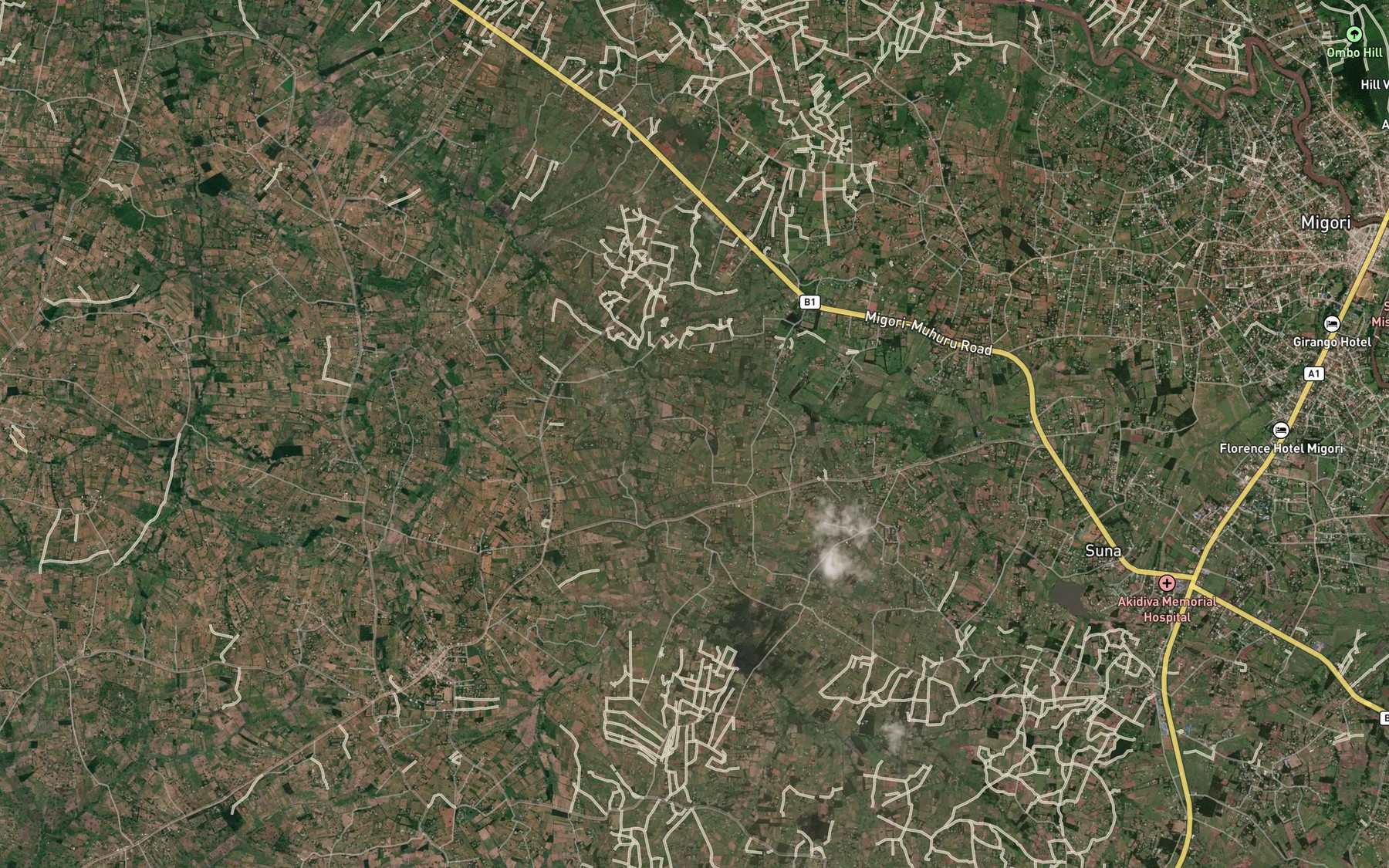 Satellite map of the Misare
