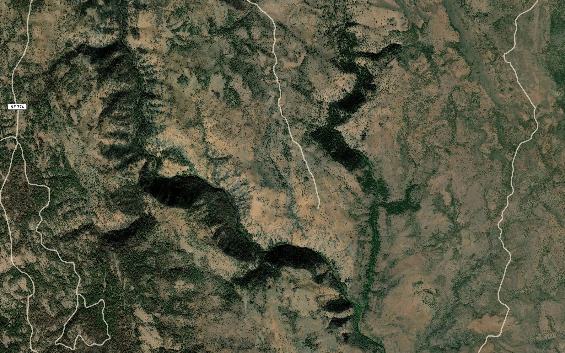 Satellite map of the Bathtub Spring