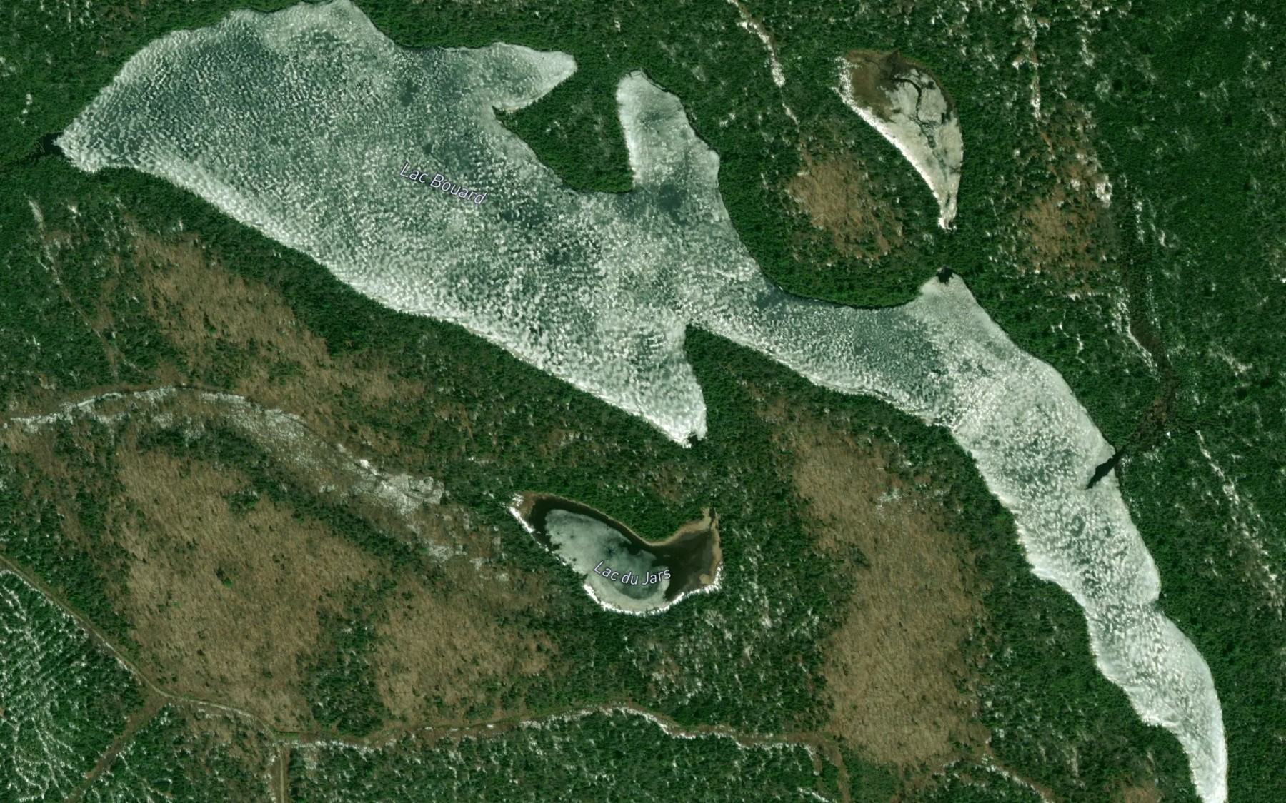 Satellite map of the Lac Bouard